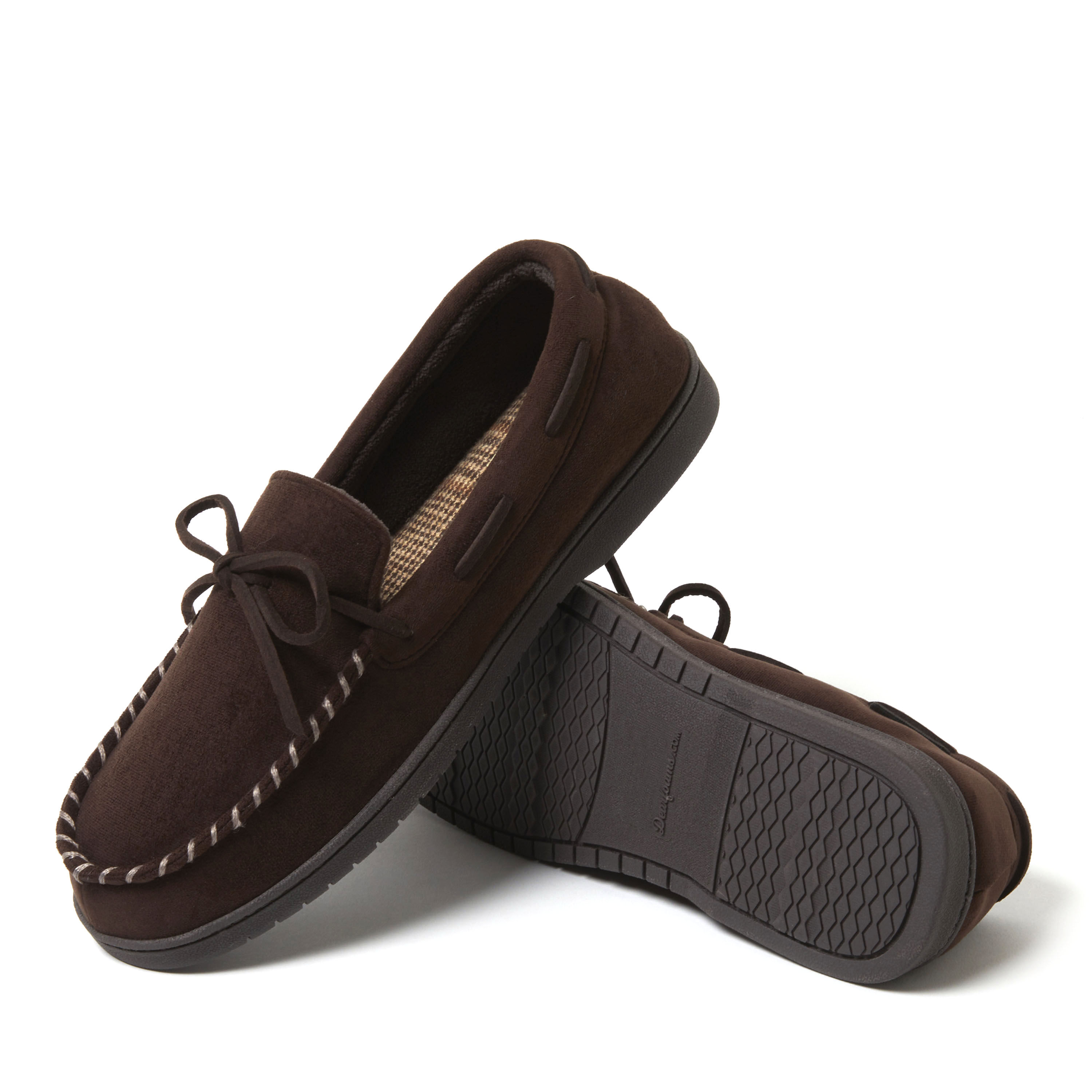 Men's Toby Microsuede Moccasin with Tie and Whipstitch