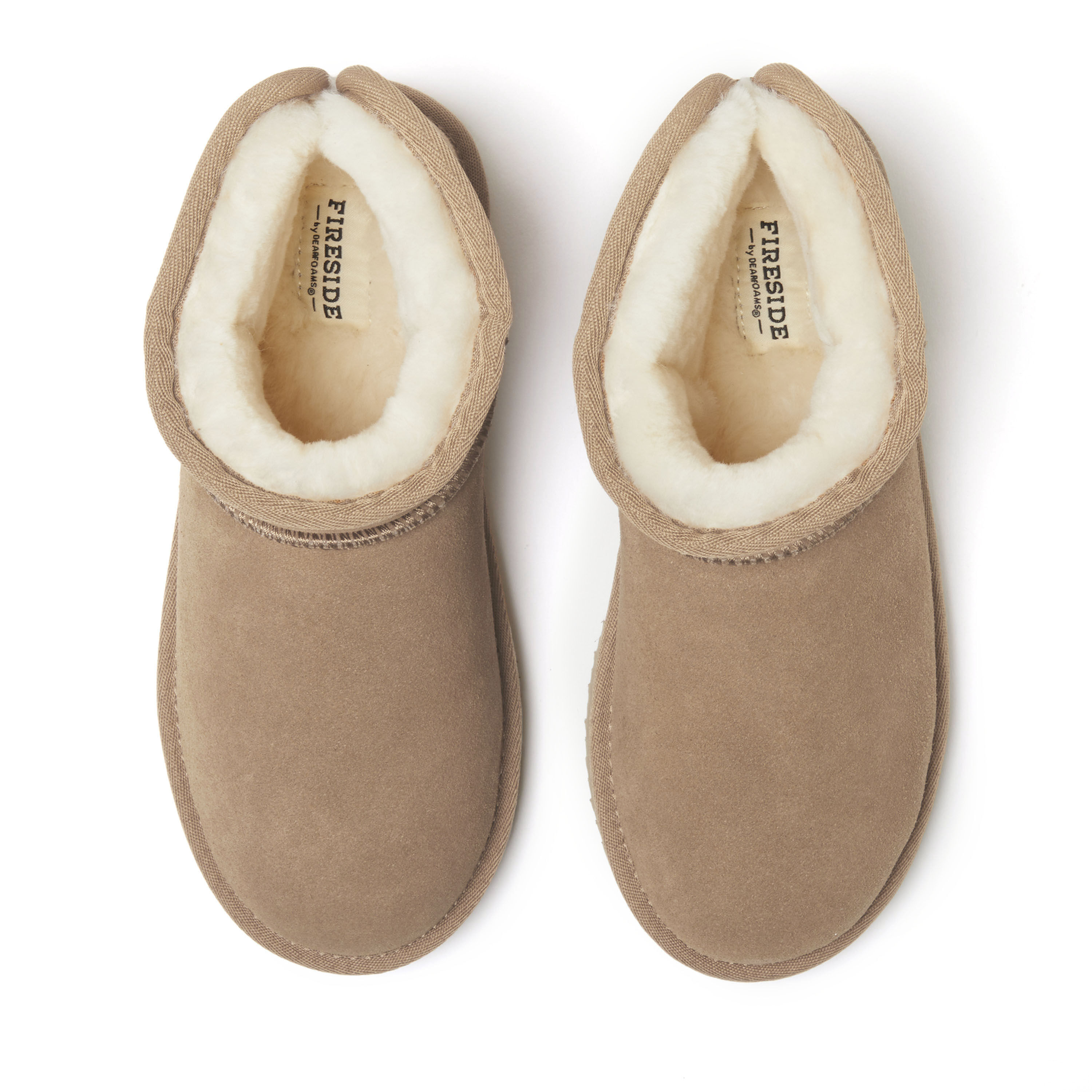 Women's Fireside by Dearfoams Riverland Genuine Shearling Micro Bootie