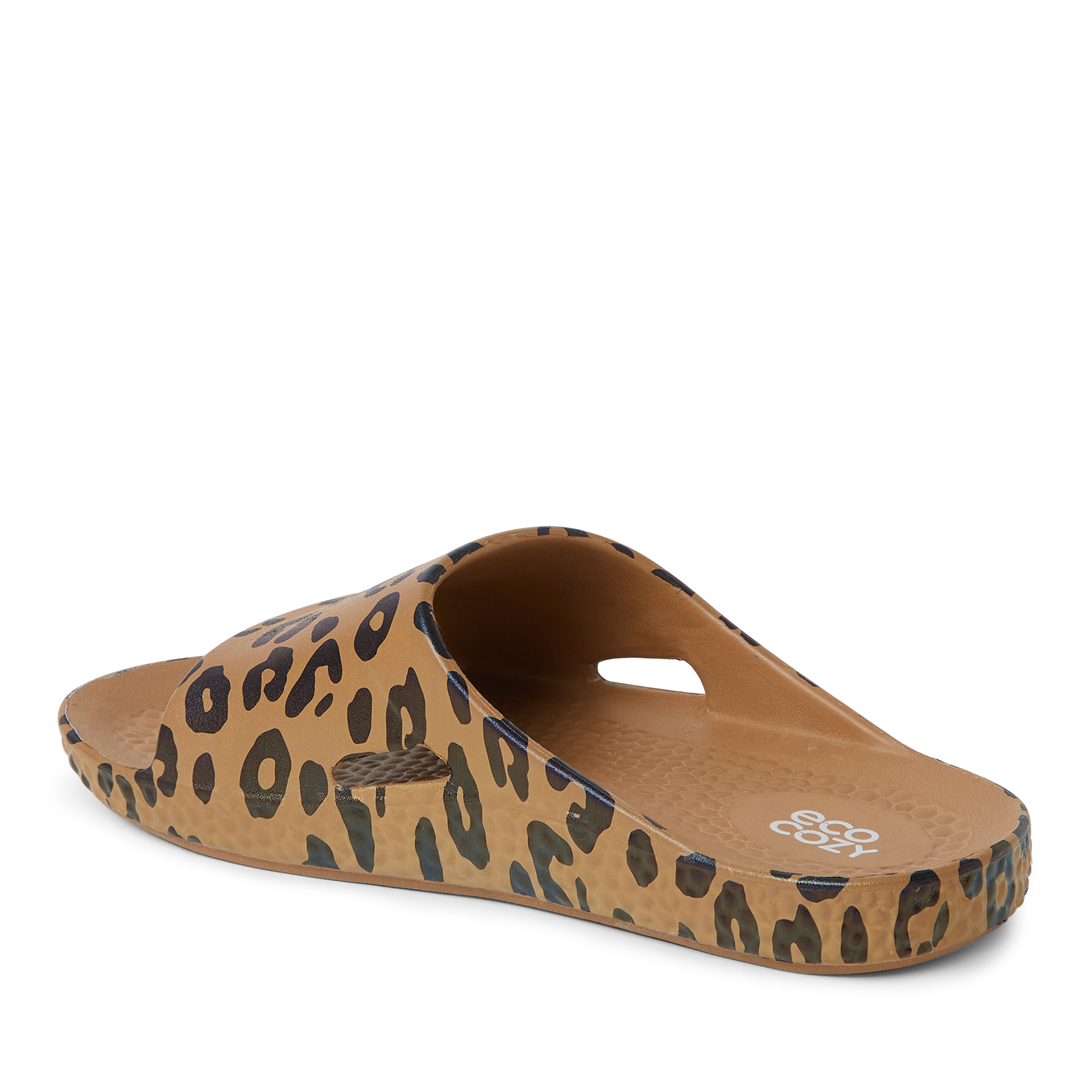 Leopard print discount slide sandals