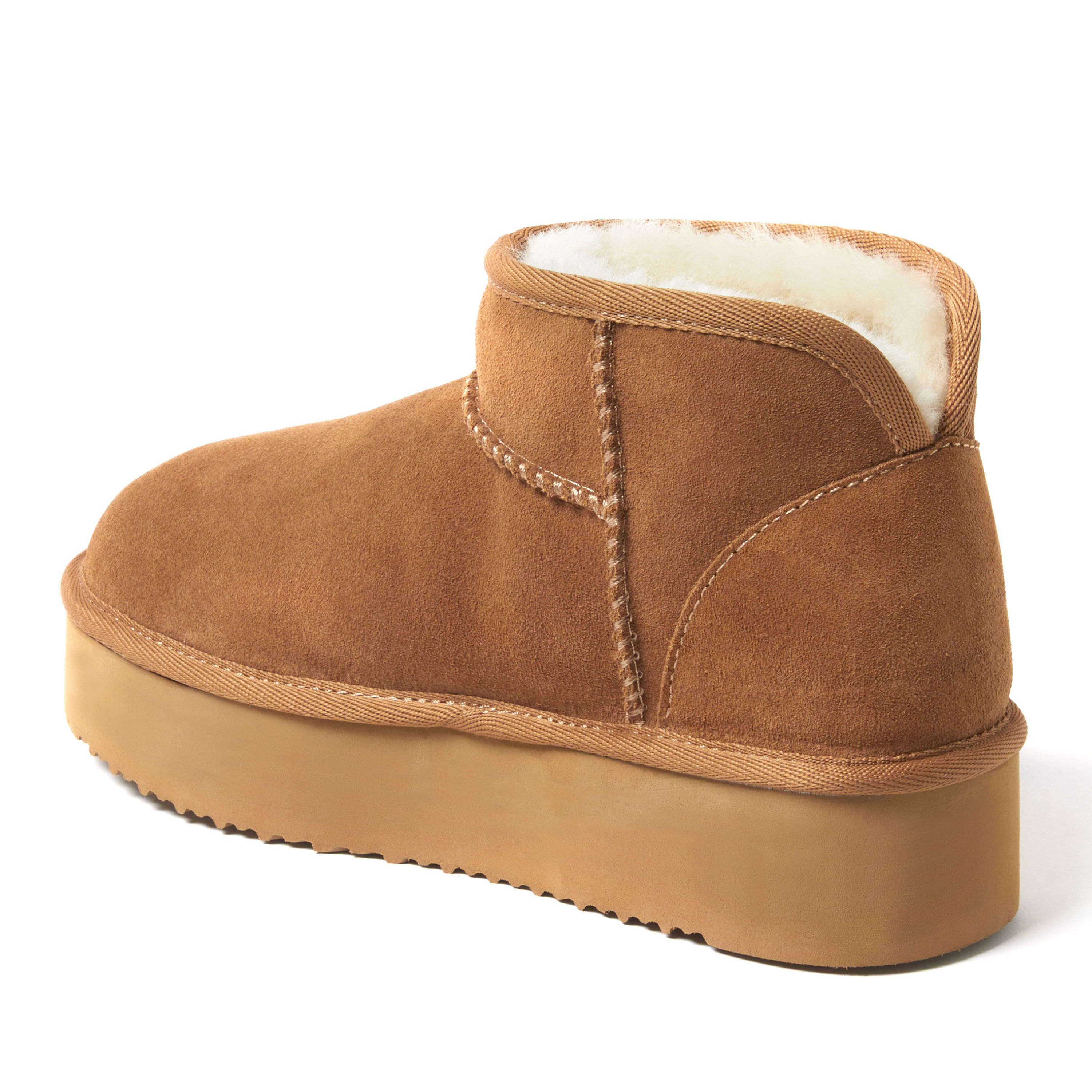 Women's Fireside by Dearfoams Kingston Genuine Shearling Platform Bootie