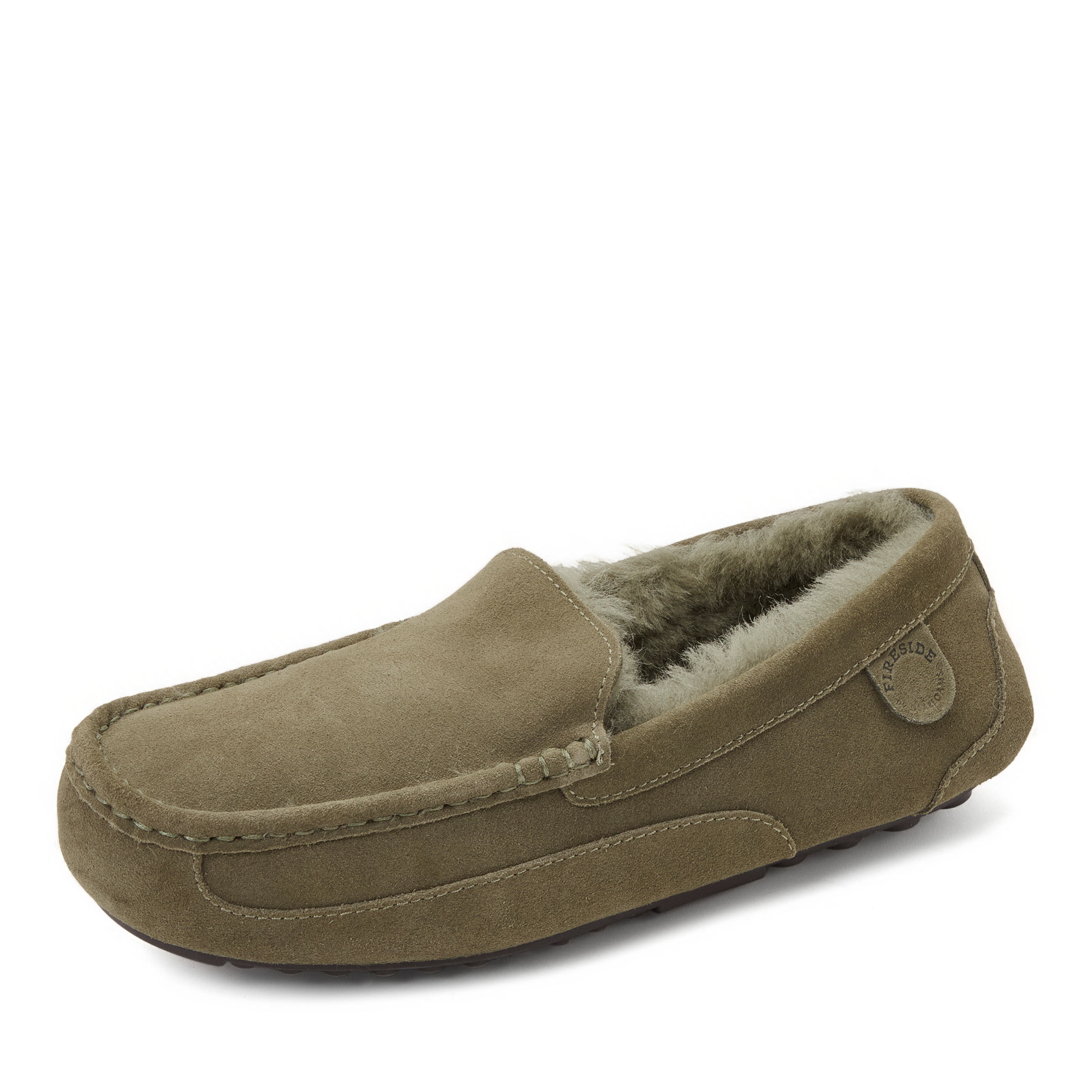 Men's Fireside by Dearfoams Melbourne Genuine Shearling Moccasin Slipper