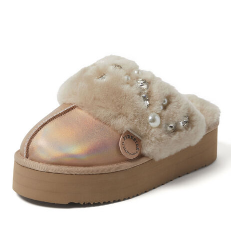 Women's Fireside by Dearfoams Ballina Embellished Genuine