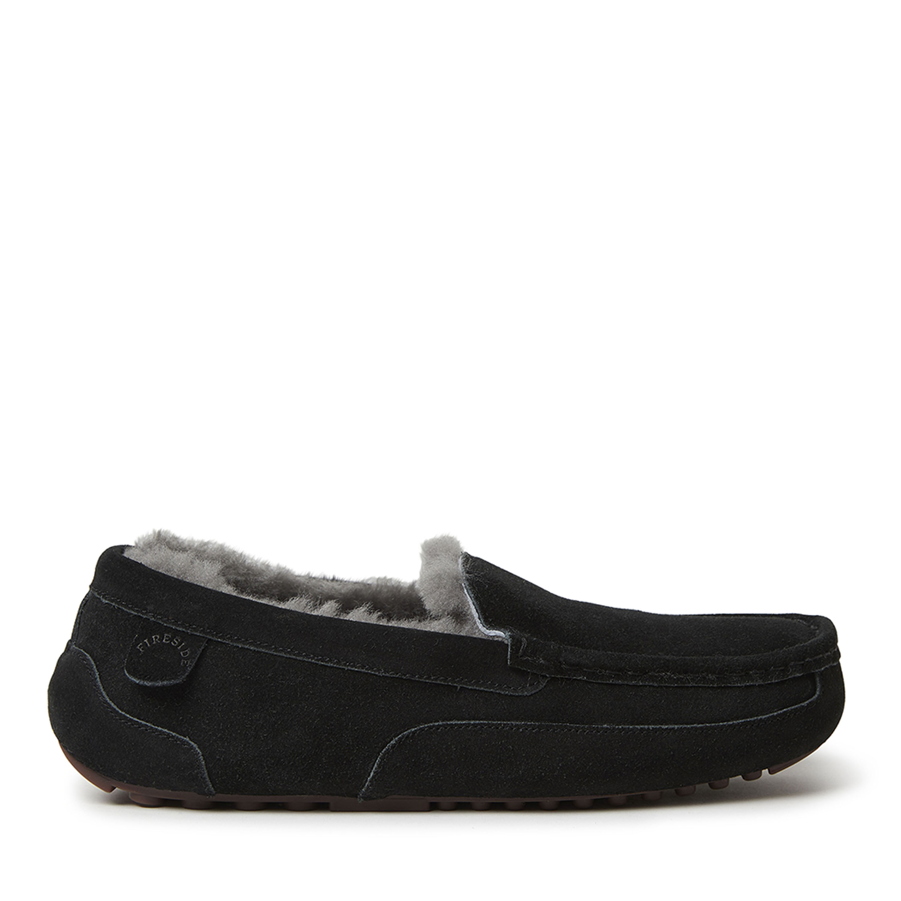Men's Fireside by Dearfoams Melbourne Genuine Shearling Moccasin Slipper