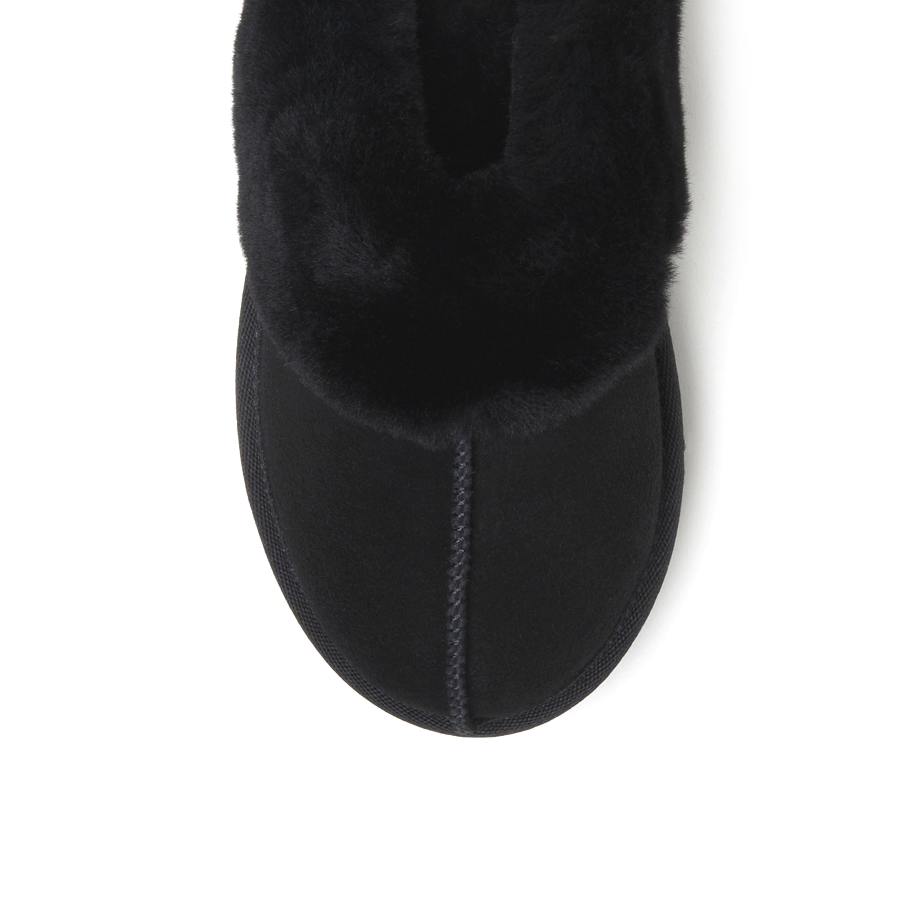 Women's Fireside by Dearfoams Melton Genuine Shearling Platform Scuff