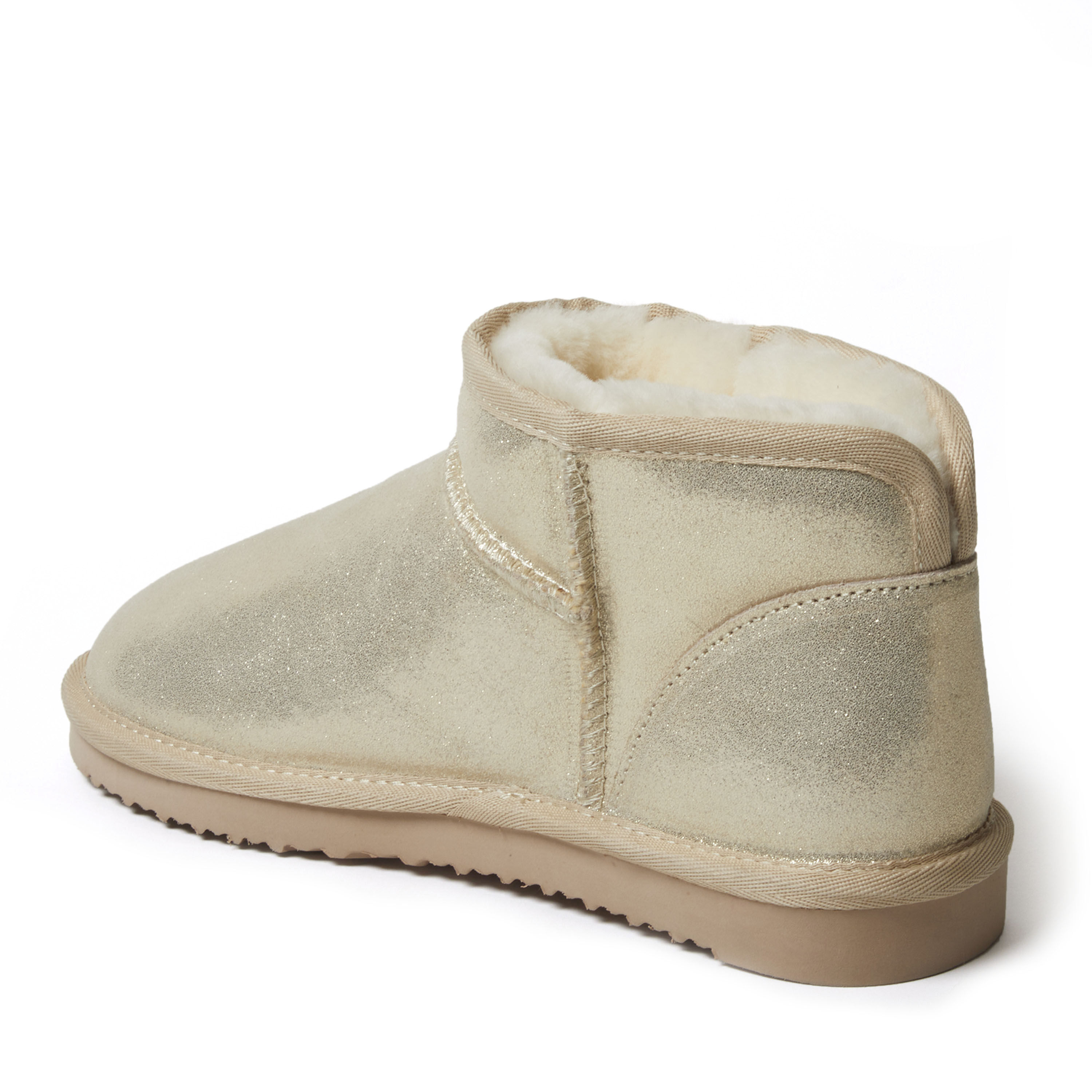Women's Fireside by Dearfoams Riverland Genuine Shearling Micro Bootie