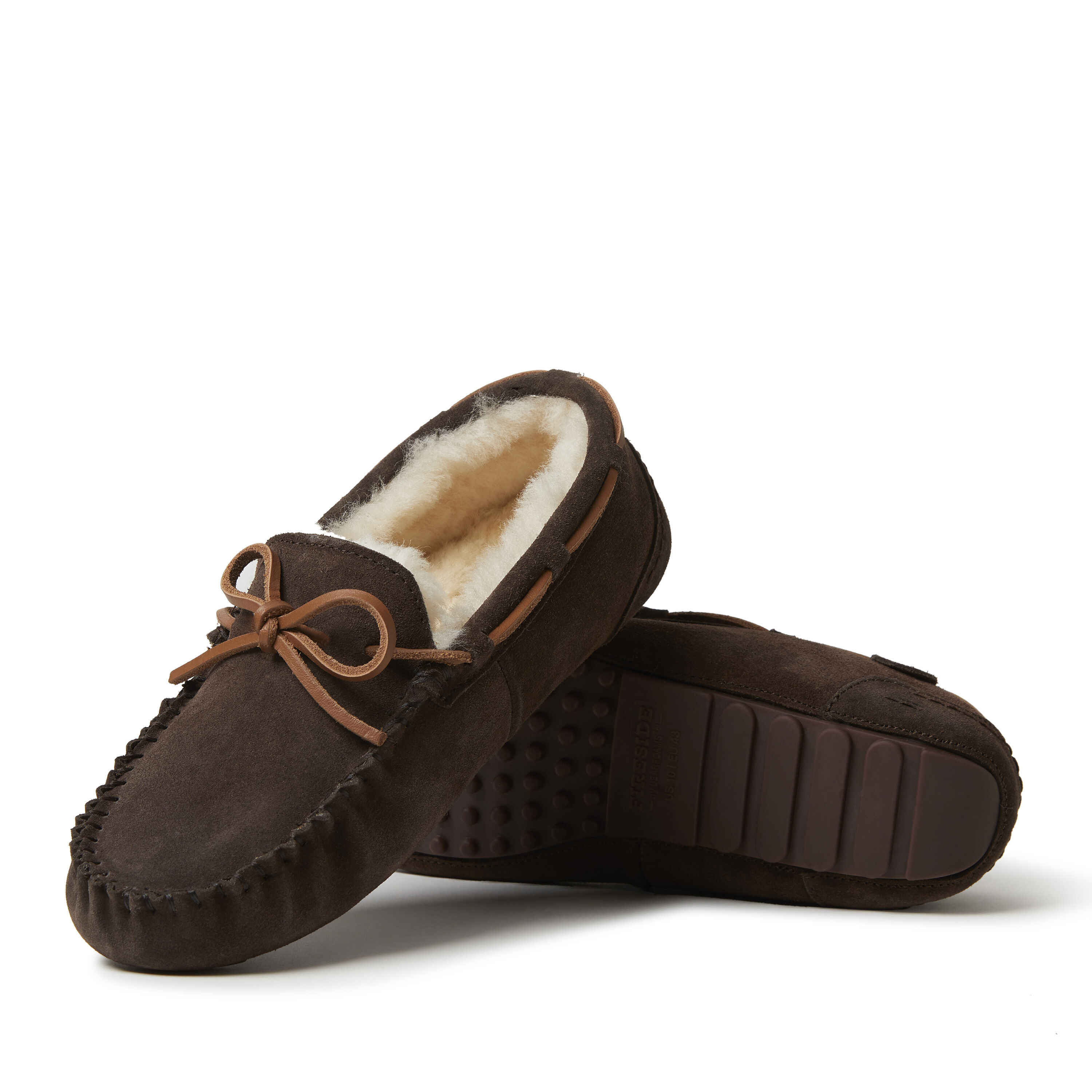 Men s Fireside by Dearfoams Victor Genuine Shearling Moccasin