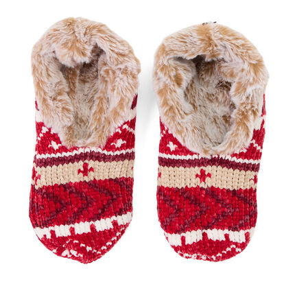 Ladies Chenille Ballerina Slipper Sock