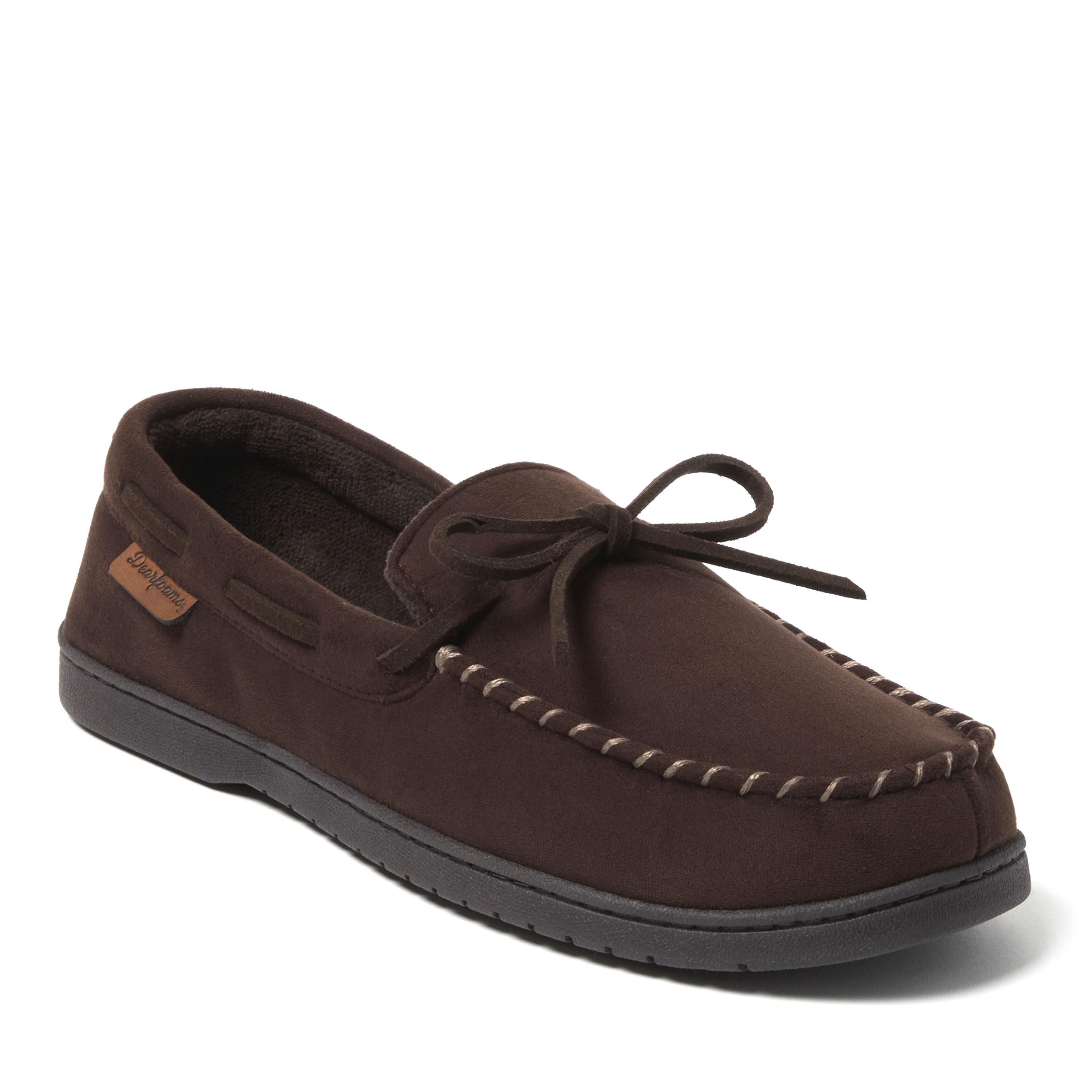 Men's Toby Microsuede Moccasin with Tie and Whipstitch