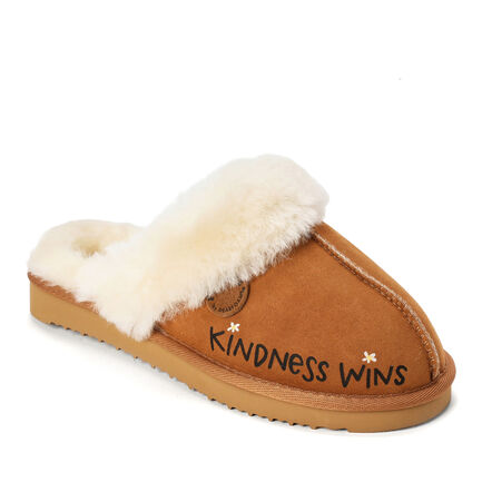 Women's Fireside by Dearfoams Limited Edition "Kindness Wins" Sydney Shearling Scuff