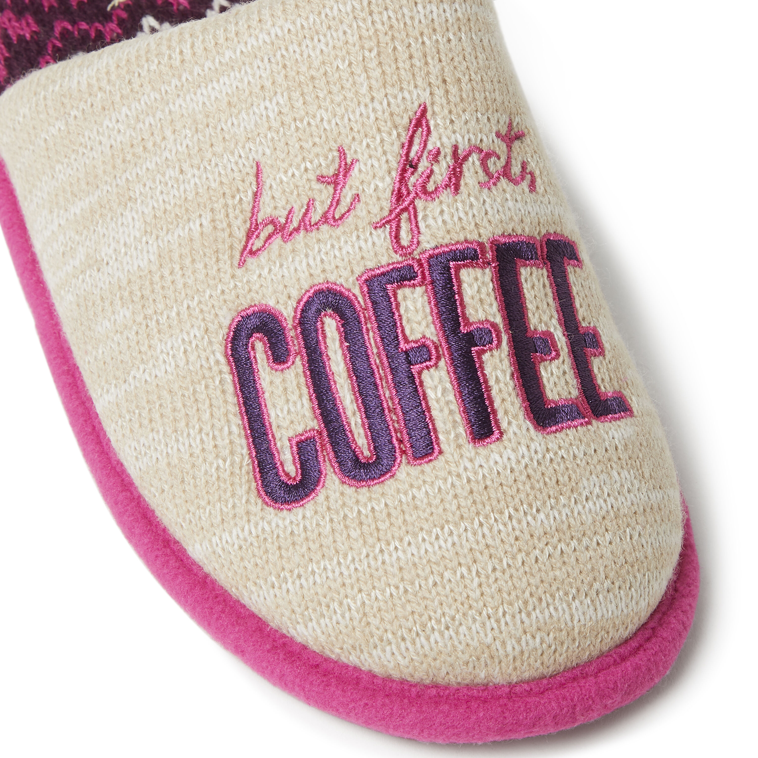 Women's Novelty Scuff Slipper with Eye Mask