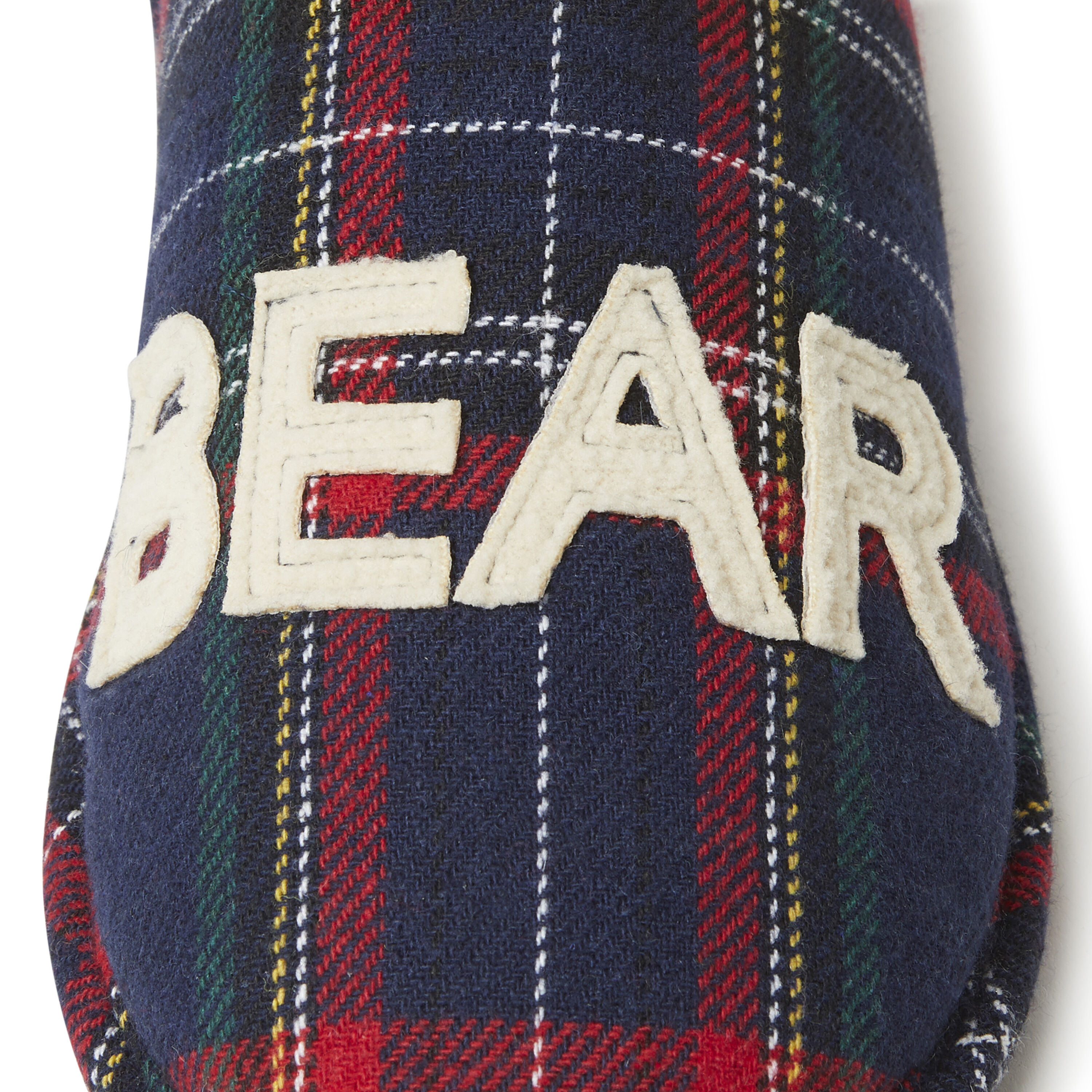 Men's dearfoams papa bear plaid clog slippers clearance