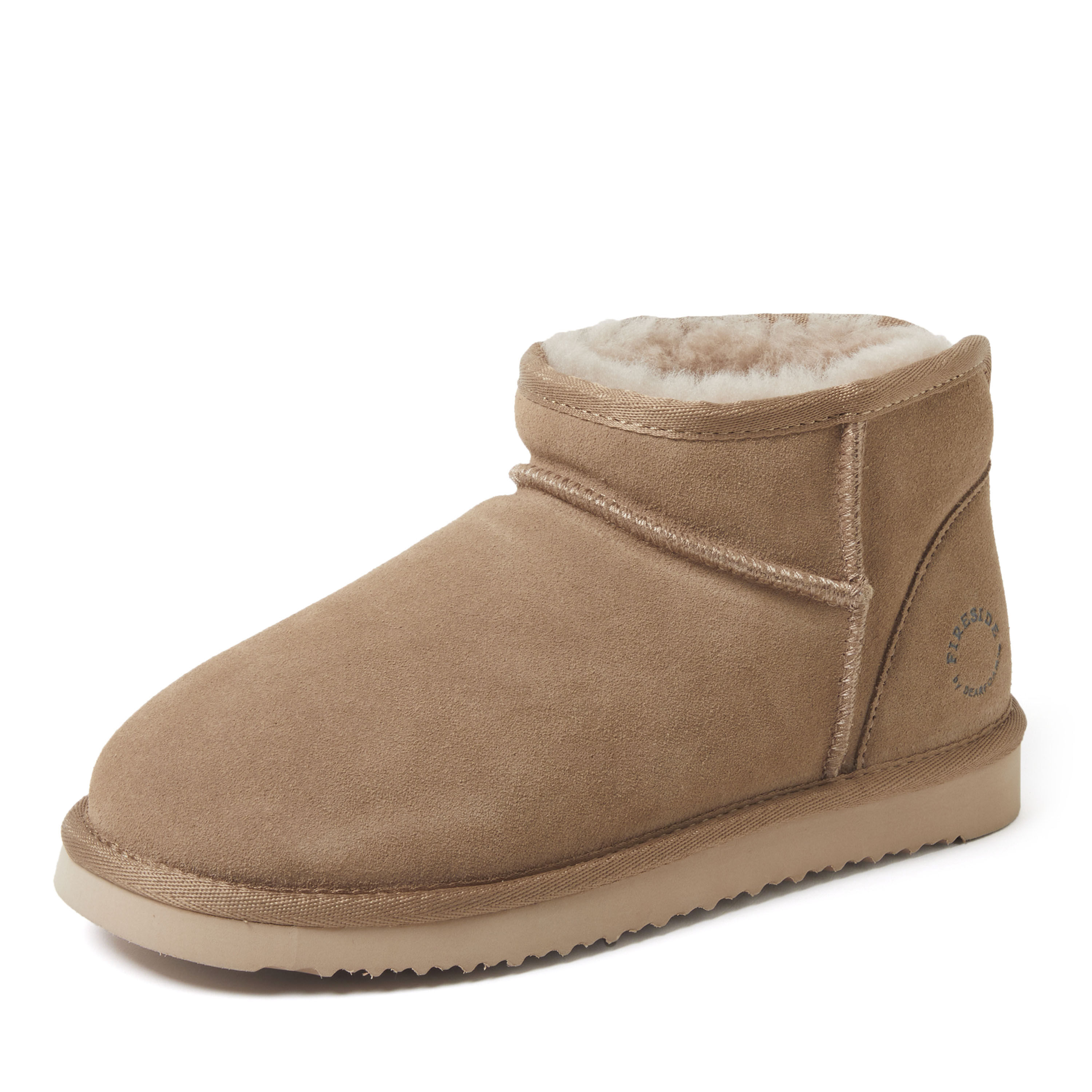 Women's Fireside by Dearfoams Riverland Genuine Shearling Micro Bootie