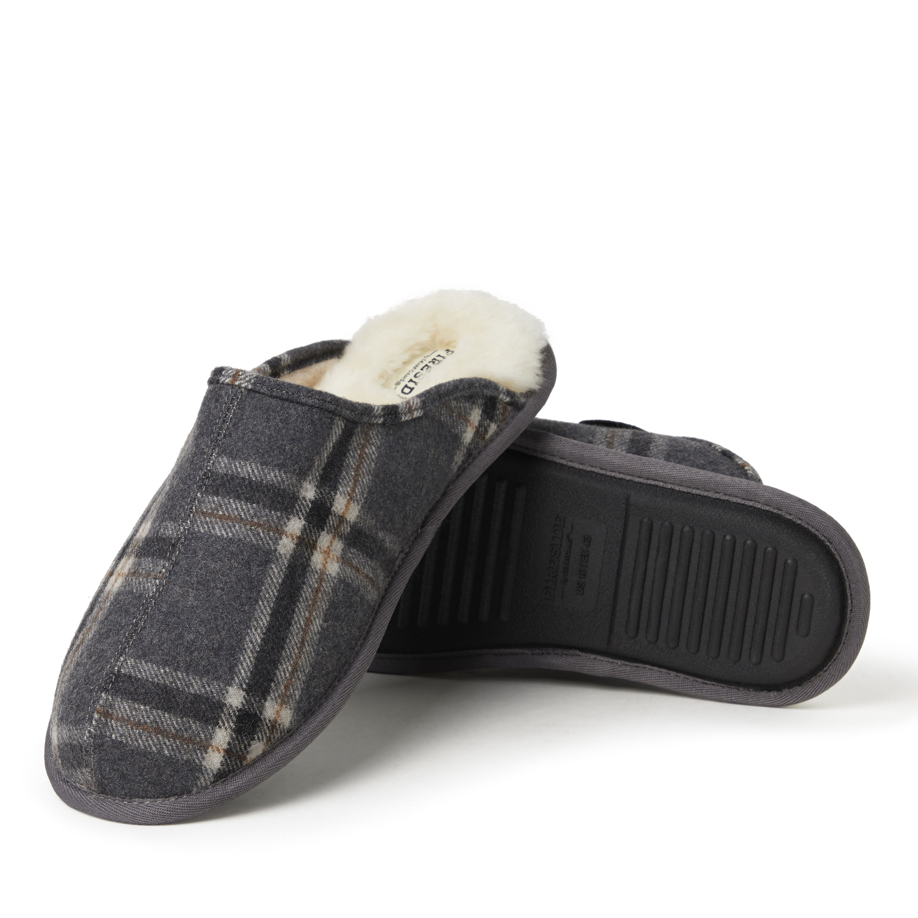 Men's Fireside by Dearfoams Warwick Microwool and Genuine Shearling