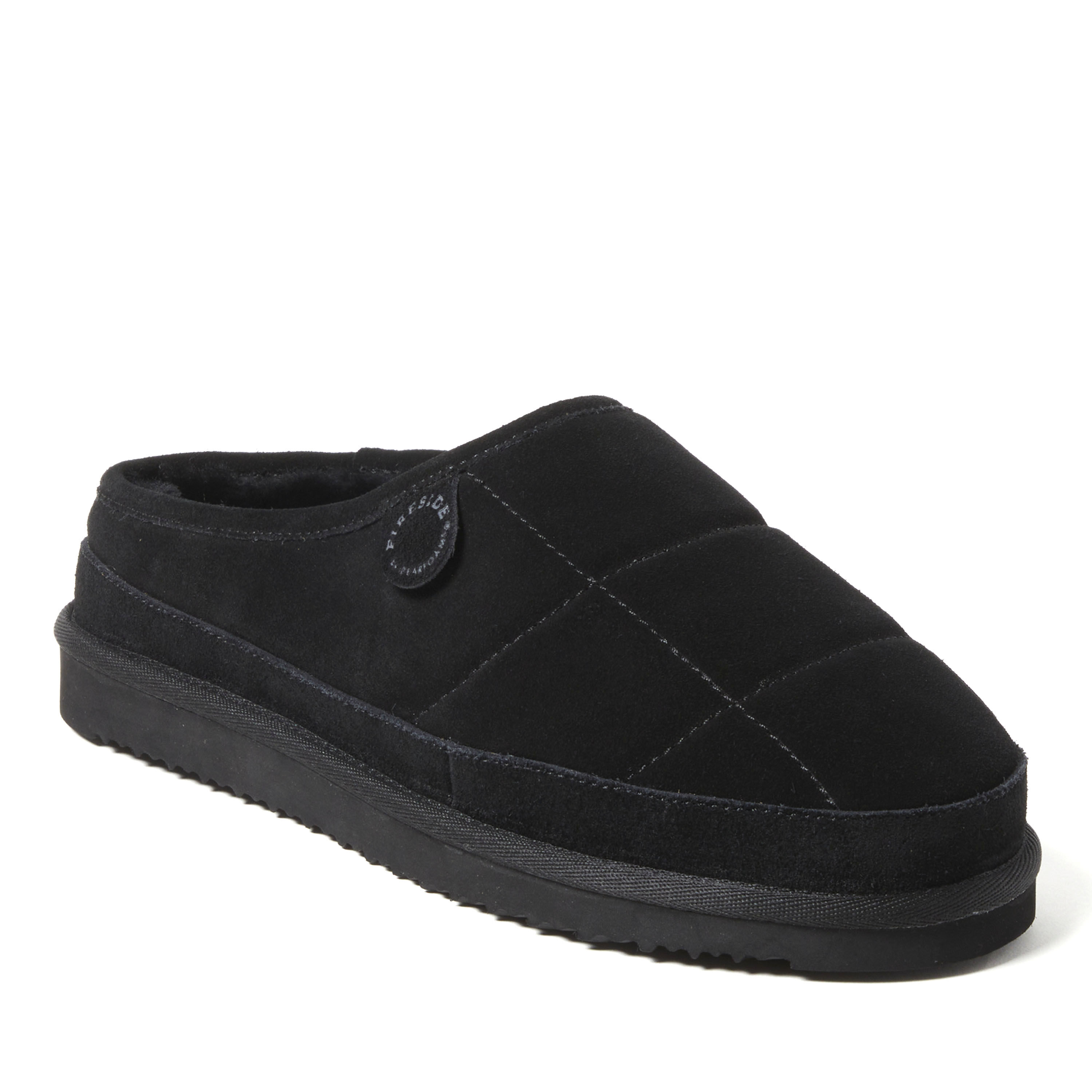 Men's Fireside by Dearfoams Grafton Quilted Genuine Shearling Clog