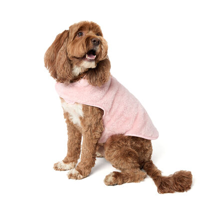 Plush Dog Jacket in Pink