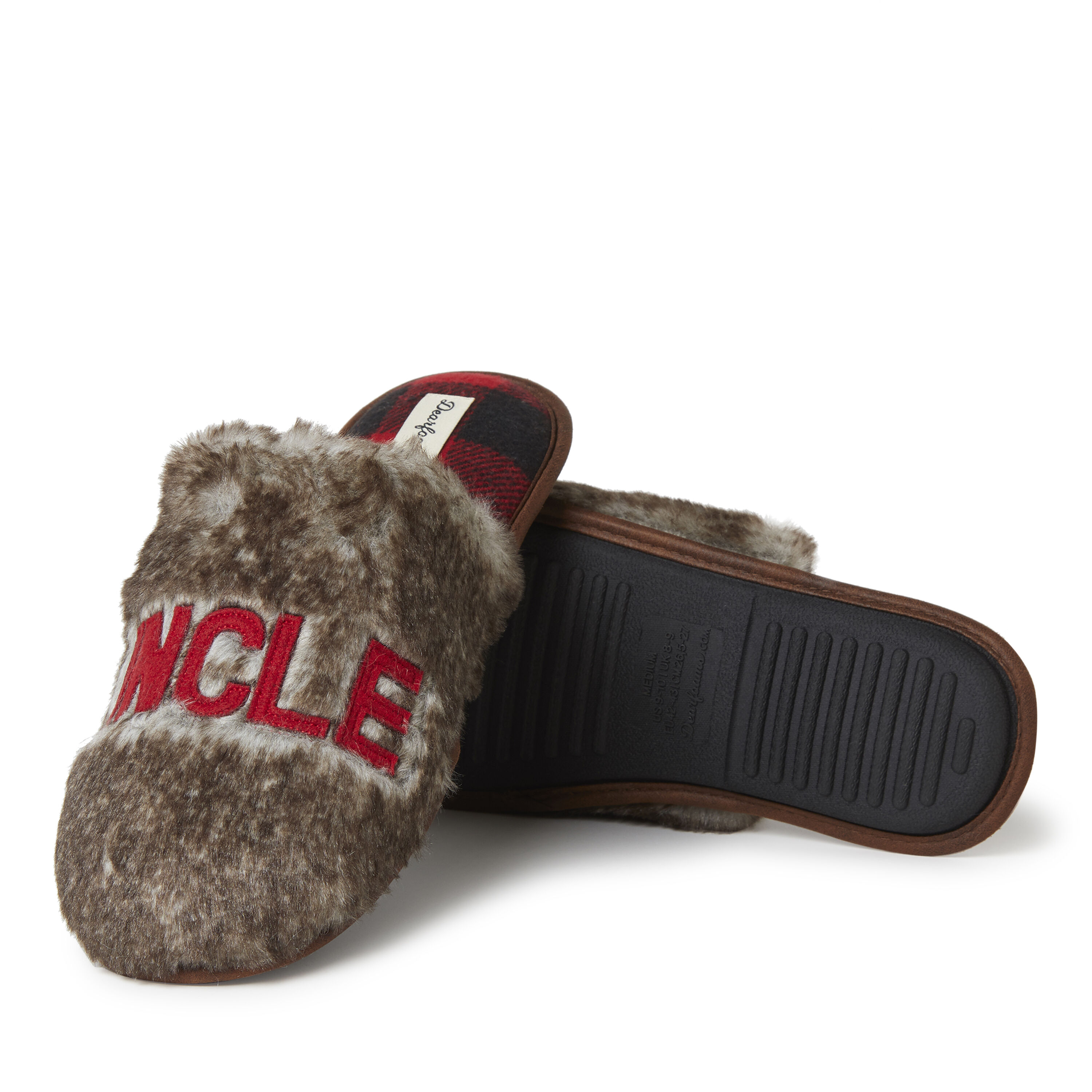 Men's Furry Uncle or Big Bro Bear Scuff Slipper