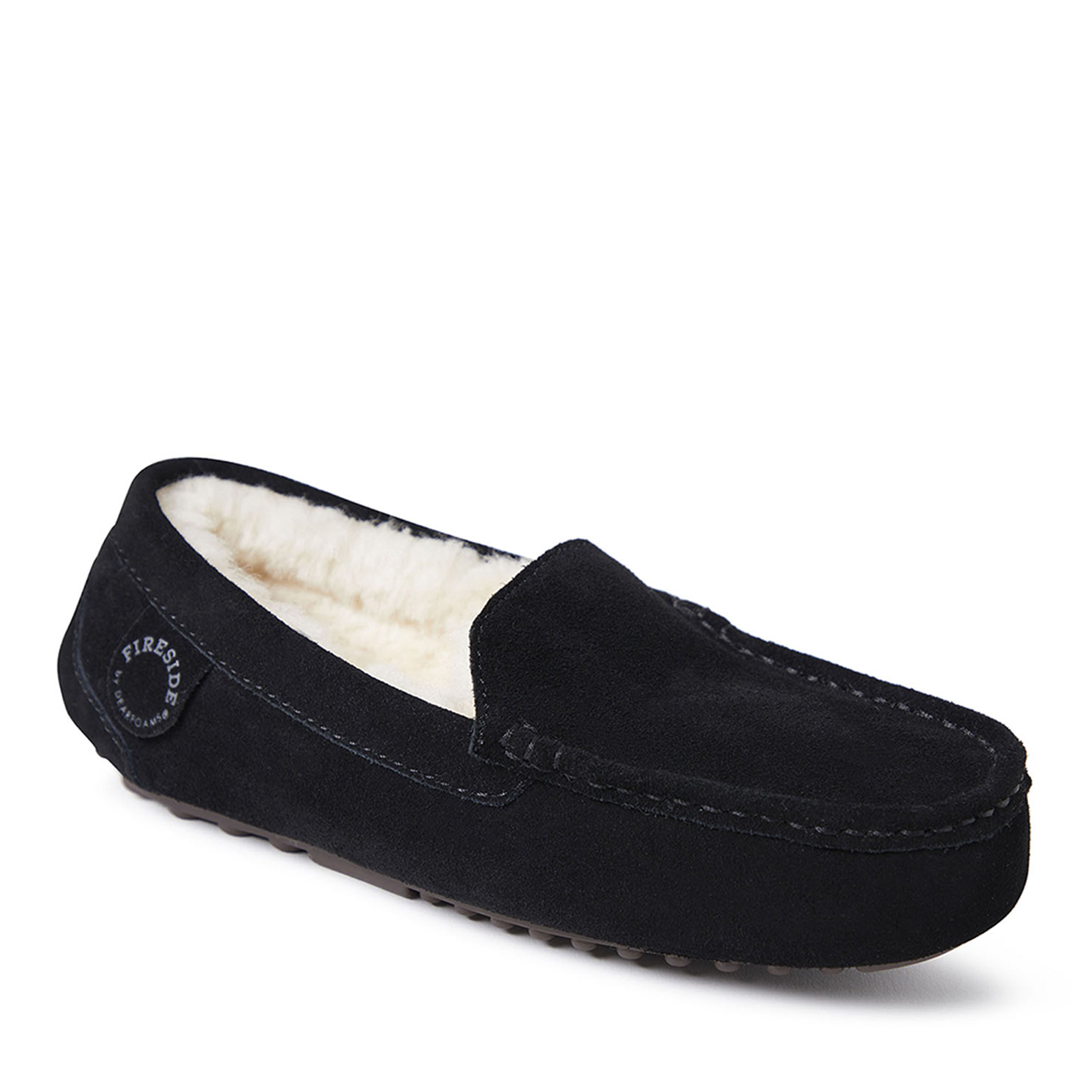 dearfoams Women's Fireside by Dearfoams Mel Genuine Shearling Moccasin