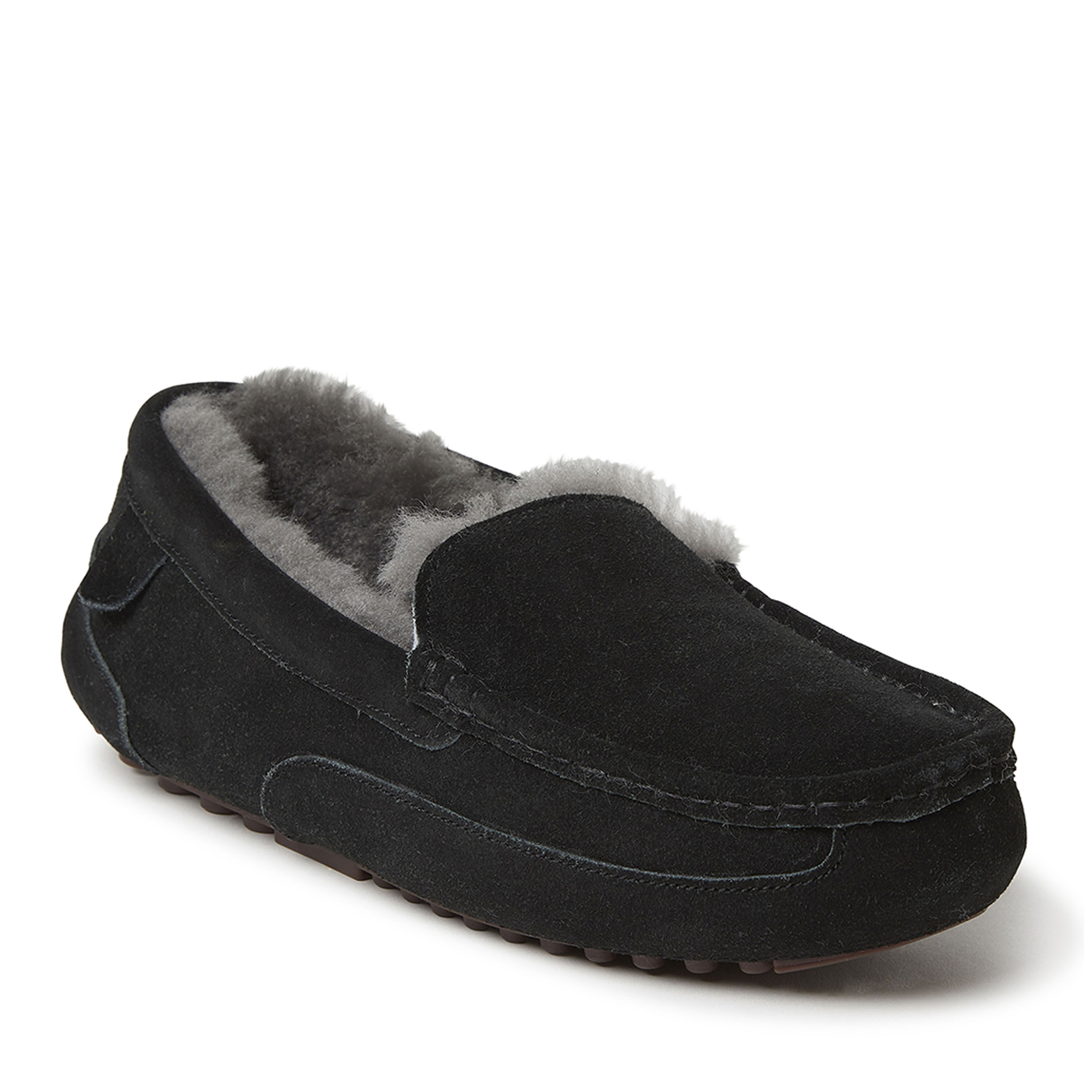 Men's Fireside by Dearfoams Melbourne Genuine Shearling Moccasin Slipper