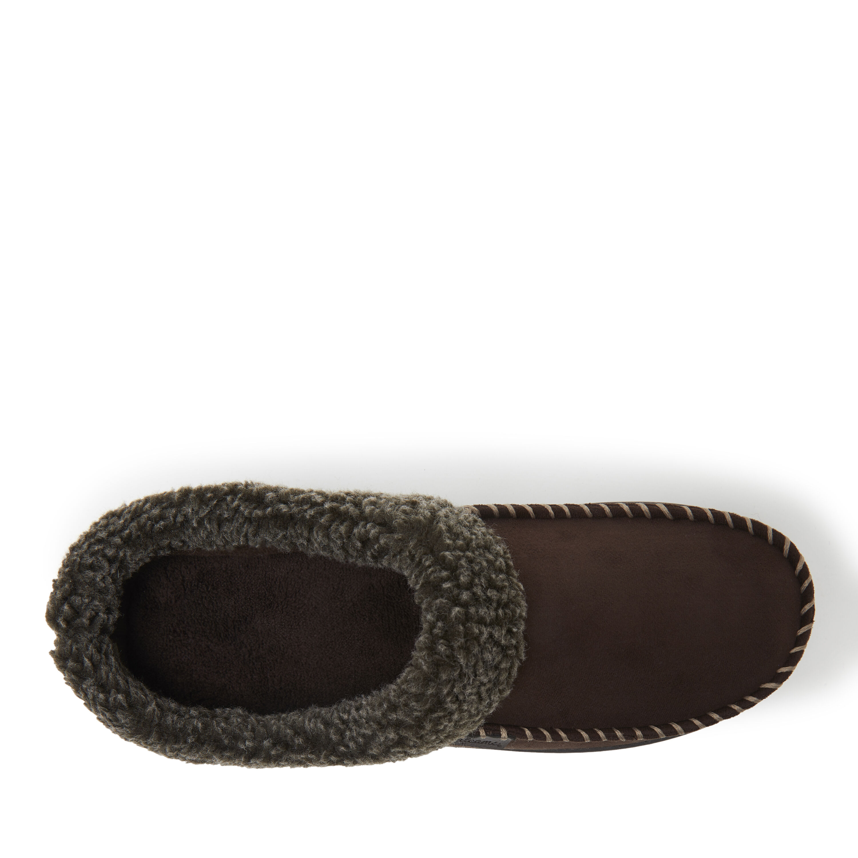 Men's brendan microfiber suede 2025 clog with whipstitch slipper