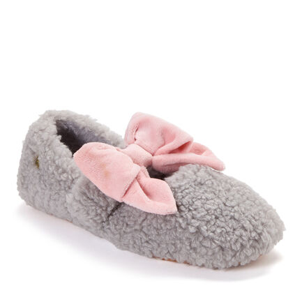 Dearfoams Women's Pennie Maryjane With Bow Slippers