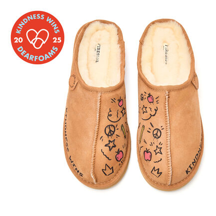 Men's Fireside by Dearfoams Kindness Wins Grafton Genuine Shearling Clog-Online Exclusive