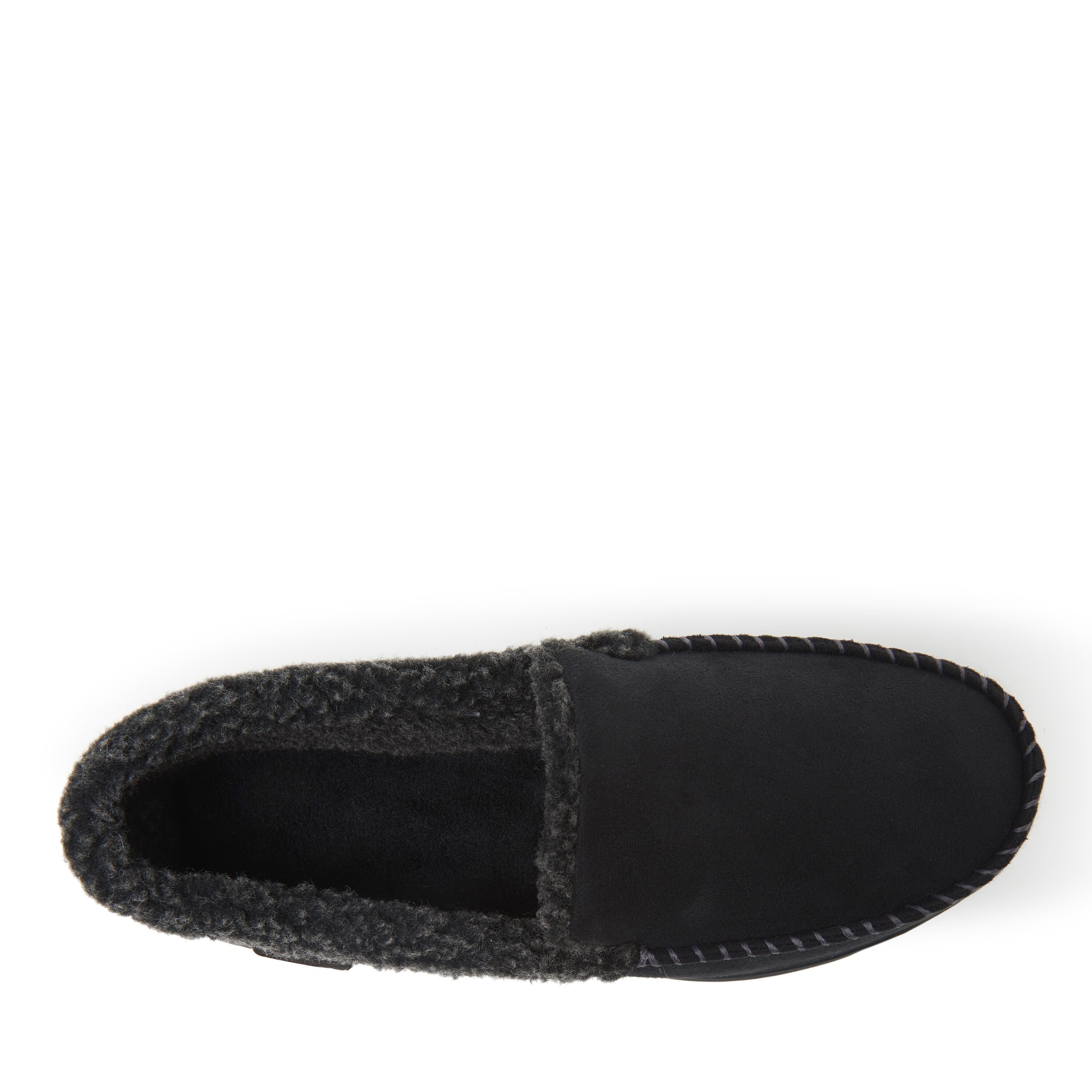 Men's dearfoams microsuede discount whipstitch trim moccasin slippers