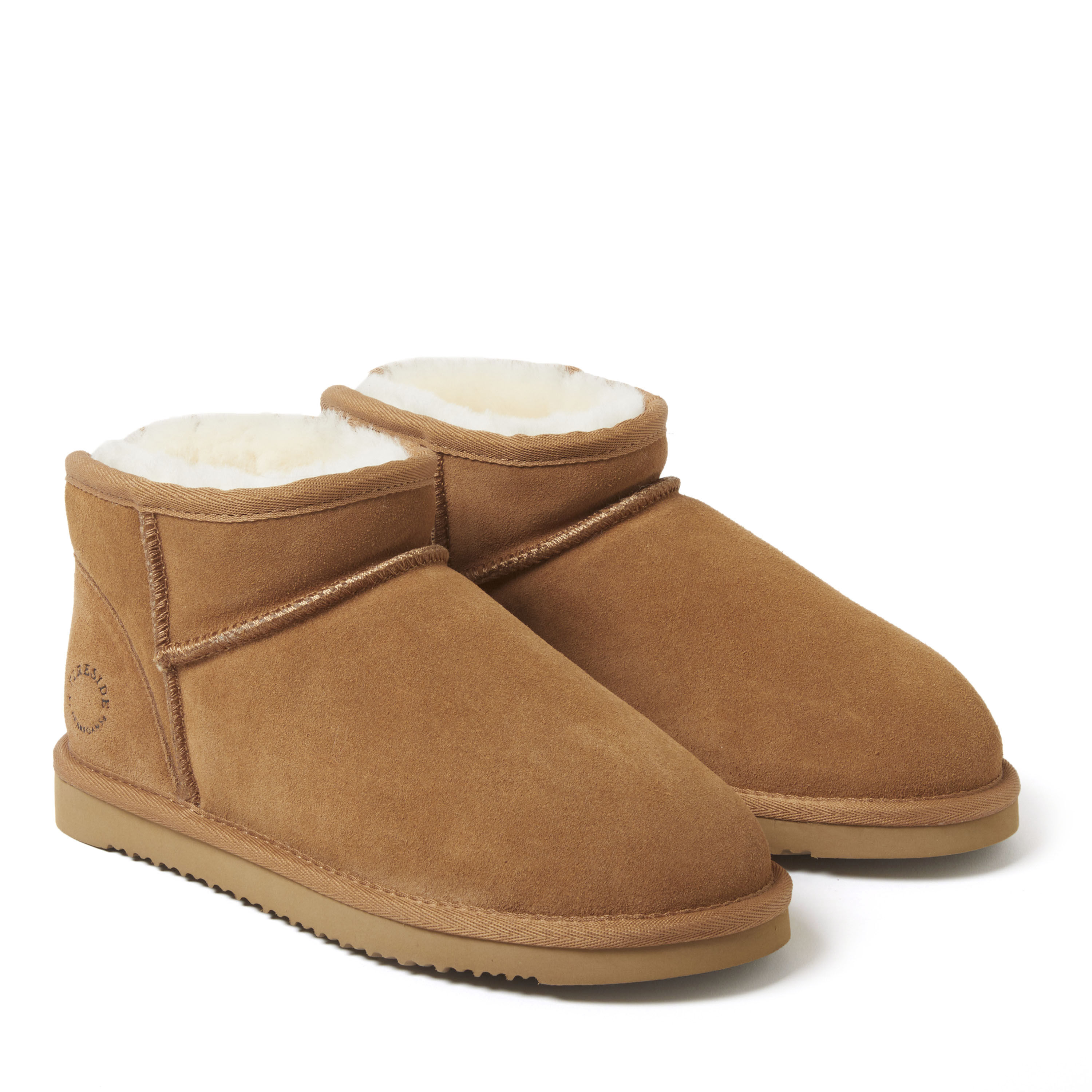 Women's Fireside by Dearfoams Riverland Genuine Shearling Micro Bootie