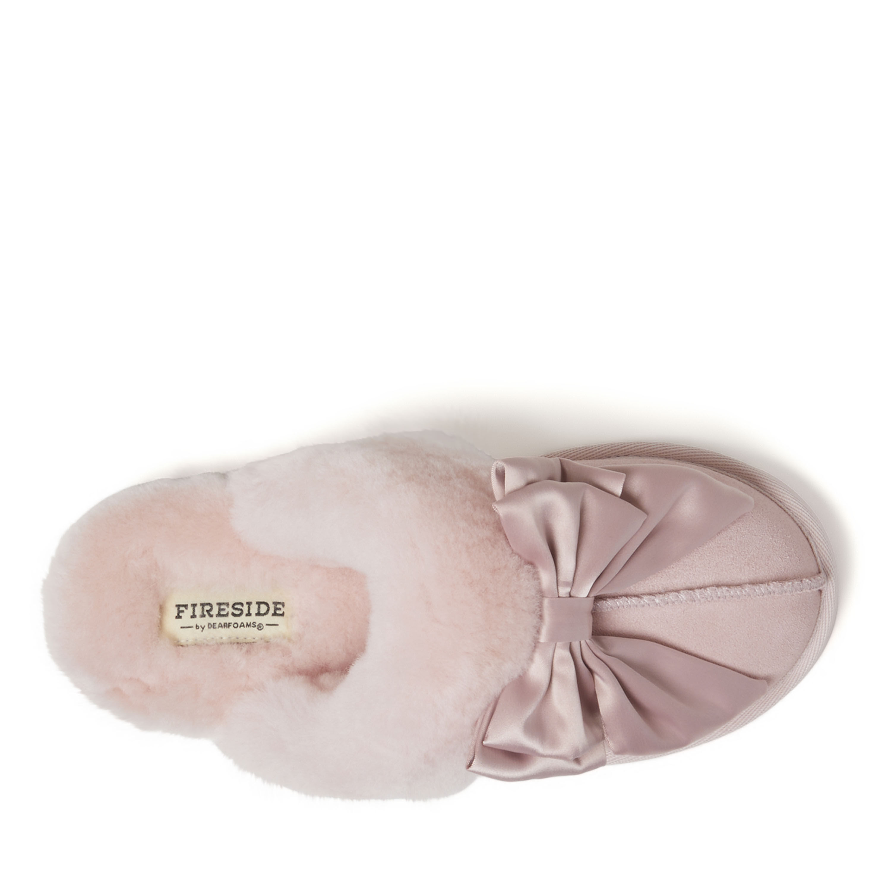 Women's Fireside by Dearfoams Sydney Genuine Shearling Scuff with Bow