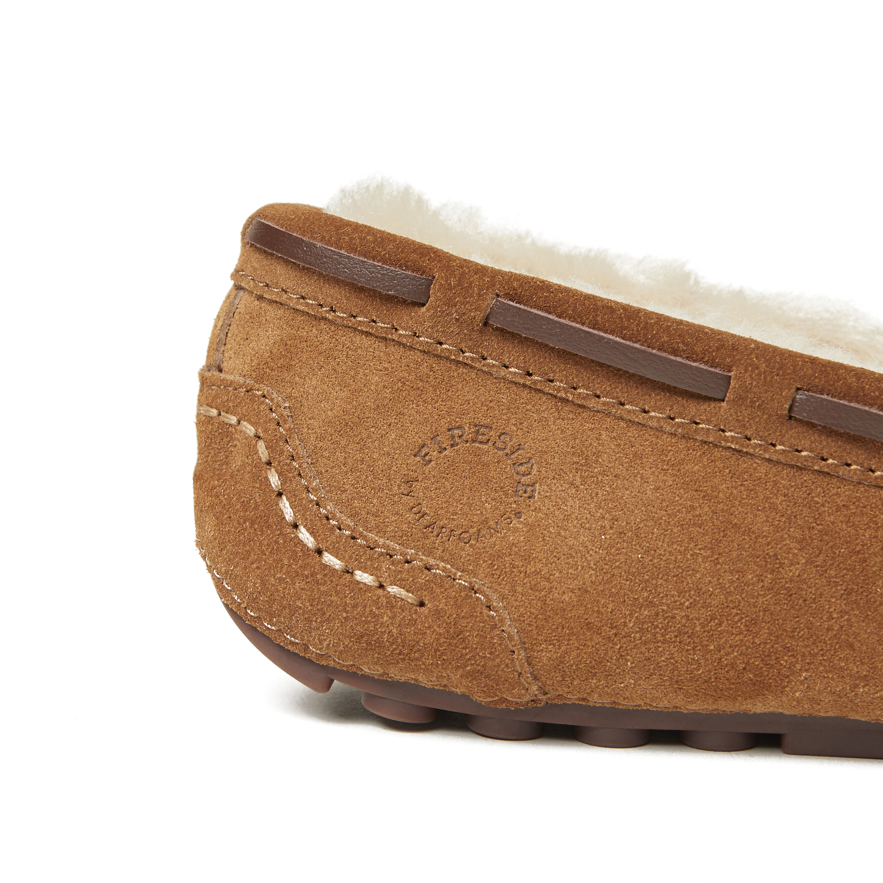 Women's Fireside by Dearfoams Victoria Genuine Shearling Lace Moccasin Slipper