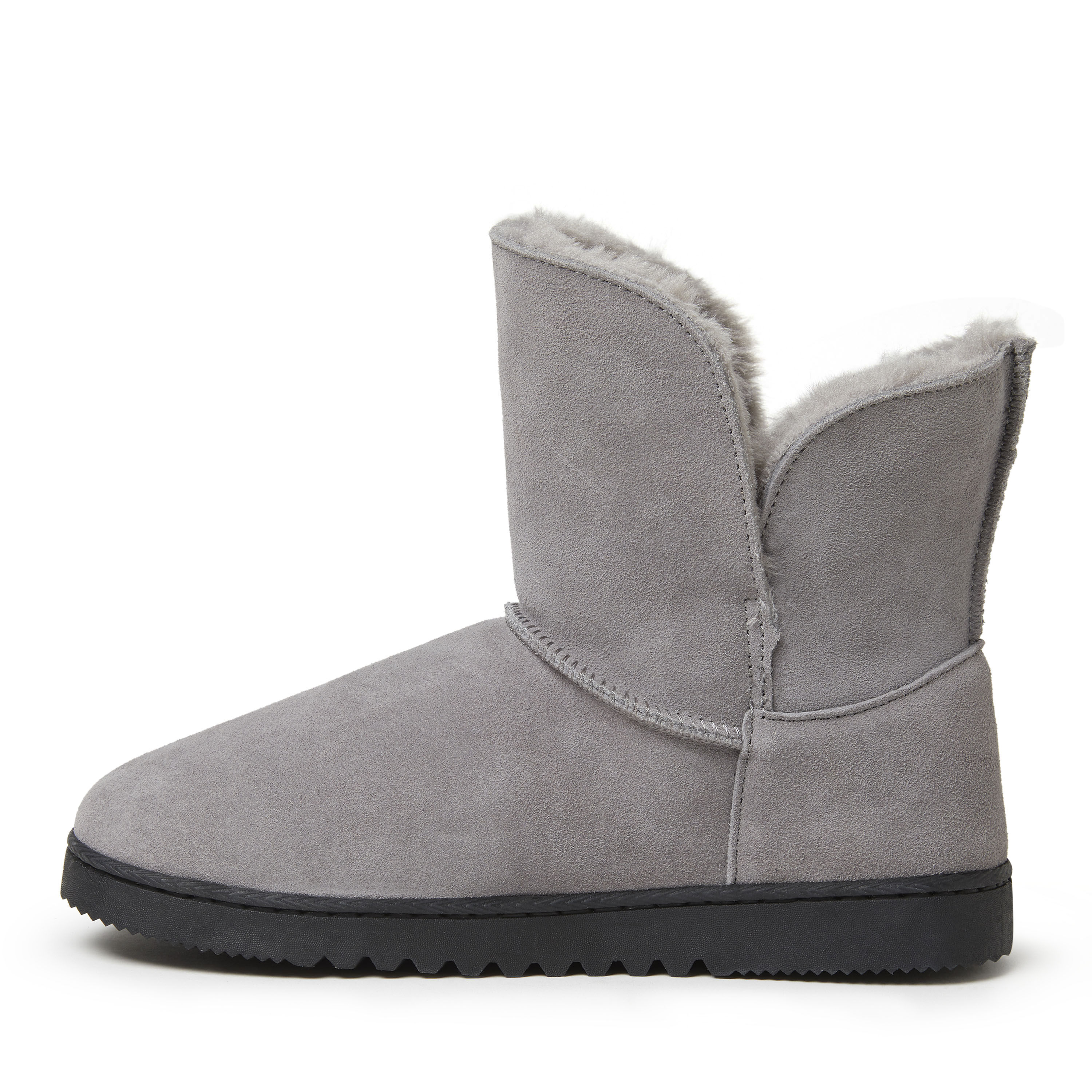Women's Genuine Suede Foldover Bootie Slipper