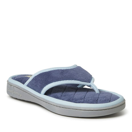 Women's Melanie Terry Thong with Quilted Footbed Slipper