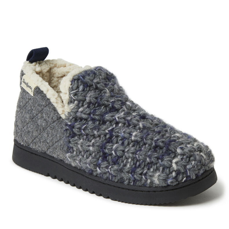 Women's Textured Knit and Microwool Bootie Slipper