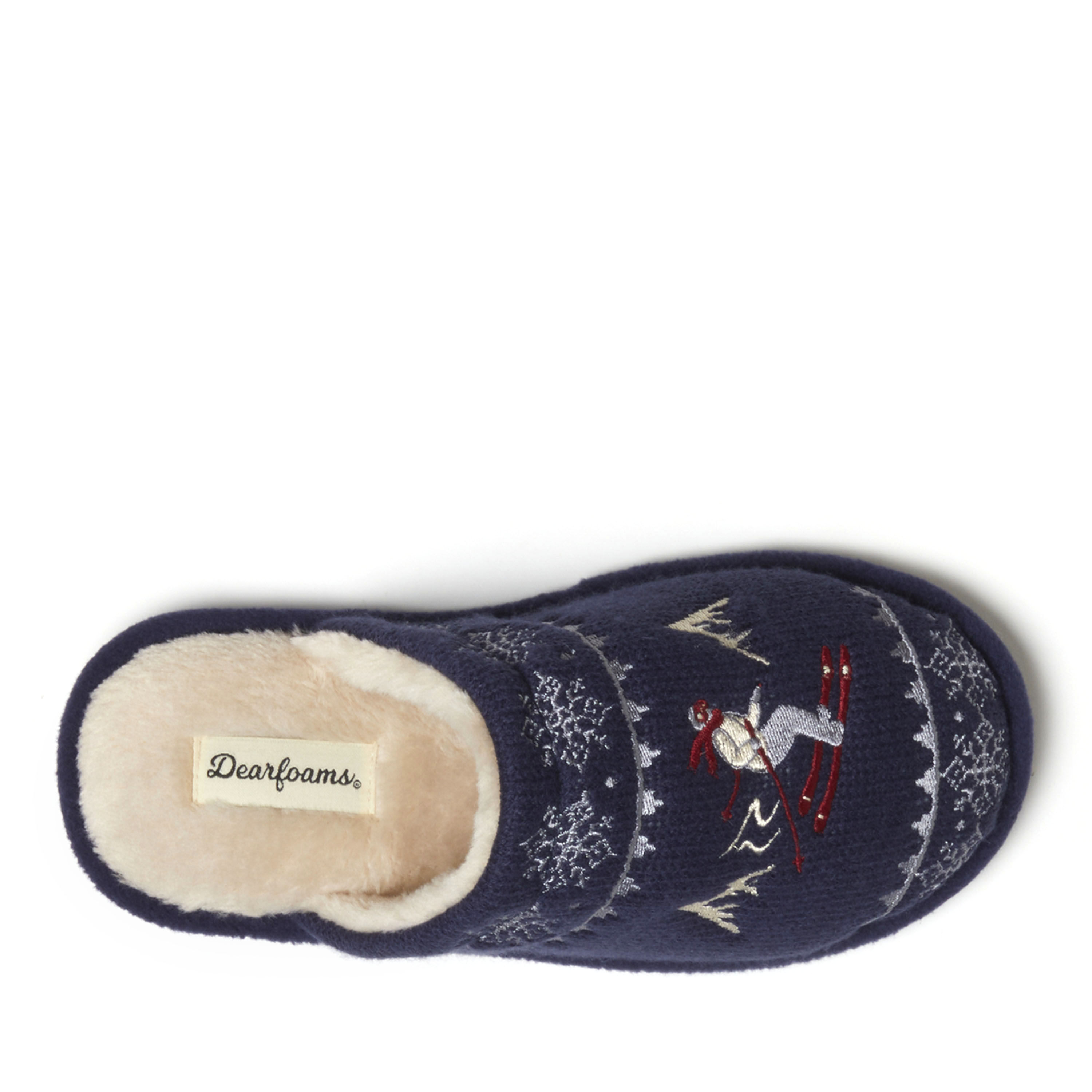 Women's Novelty Knit Scuff With Eyemask