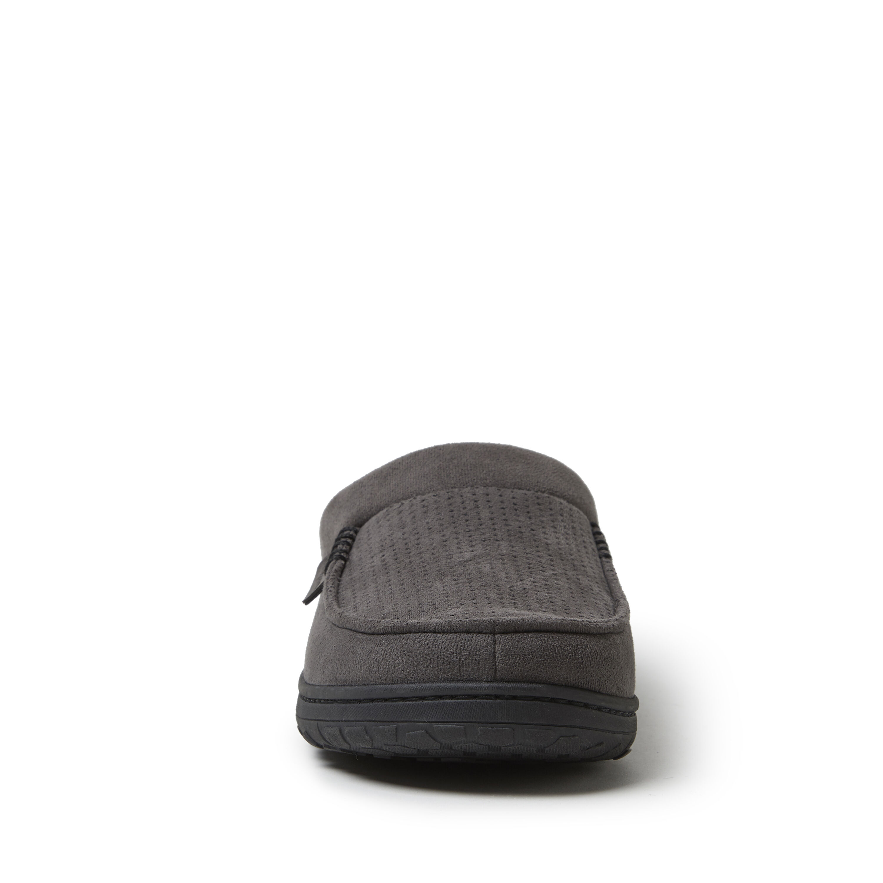 Men's dearfoams microsuede sales whipstitch trim clog slippers