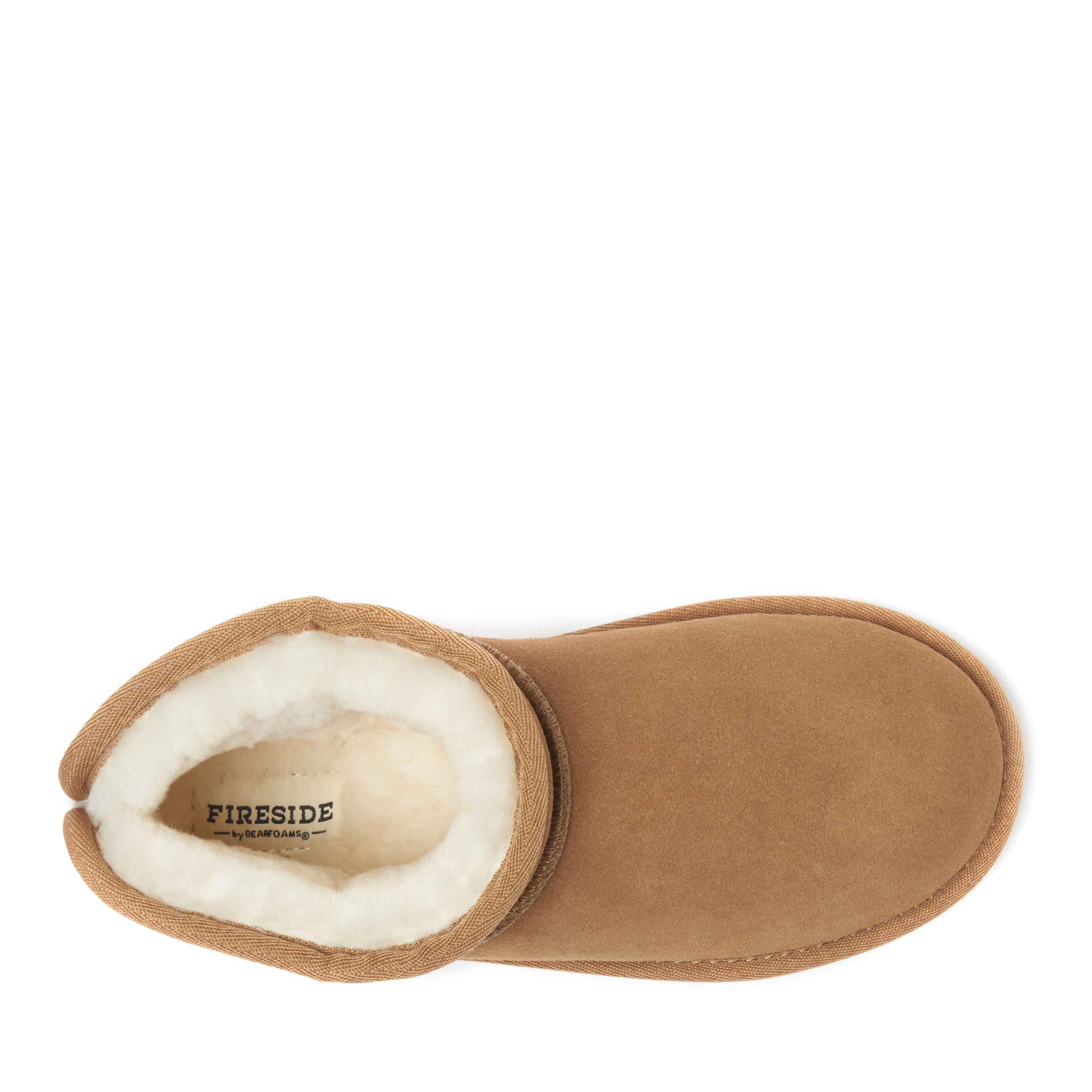 Women's Fireside by Dearfoams Riverland Genuine Shearling Micro Bootie