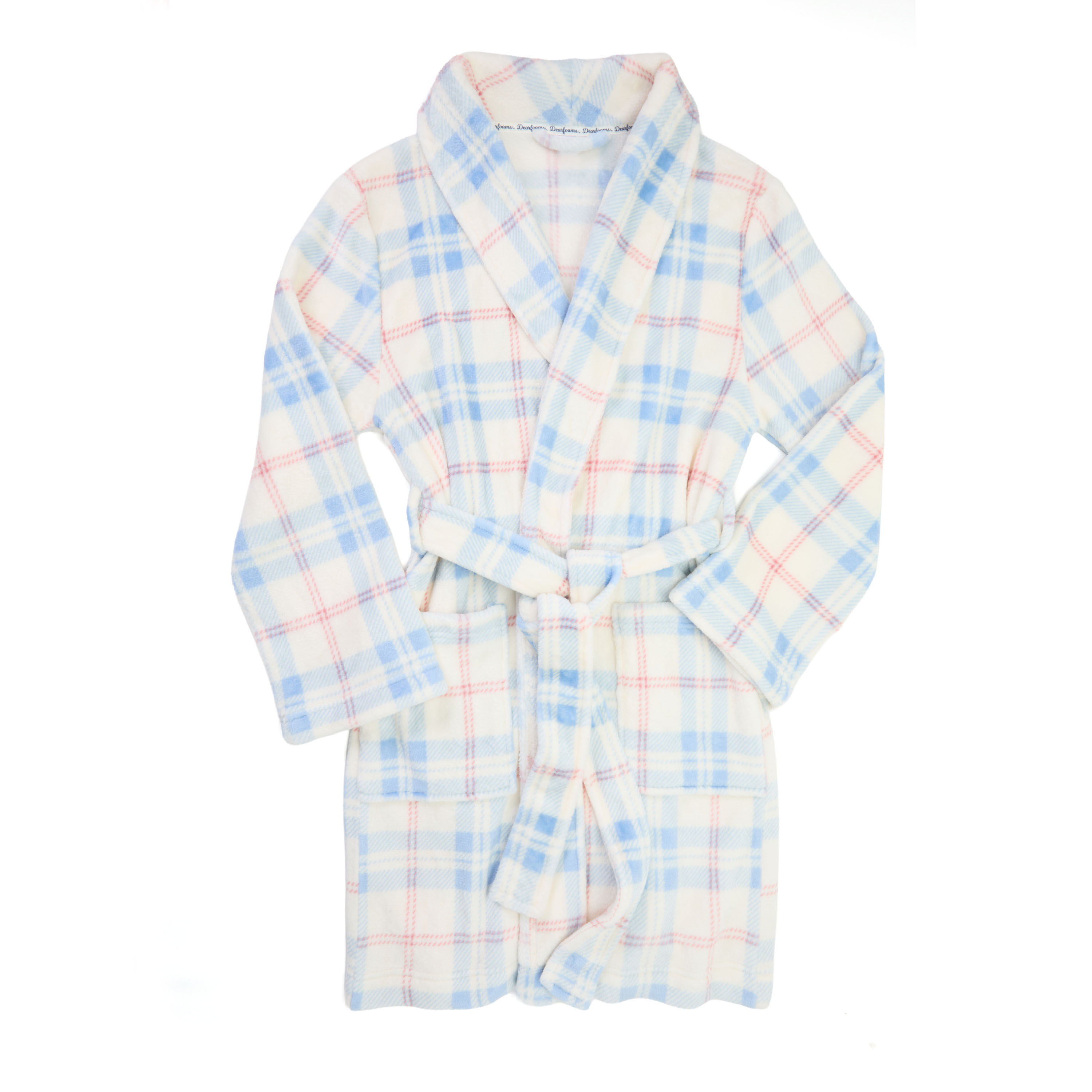 Women's Blue/Ivory Plush Robe