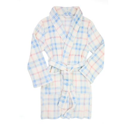 Women's Blue/Ivory Plush Robe