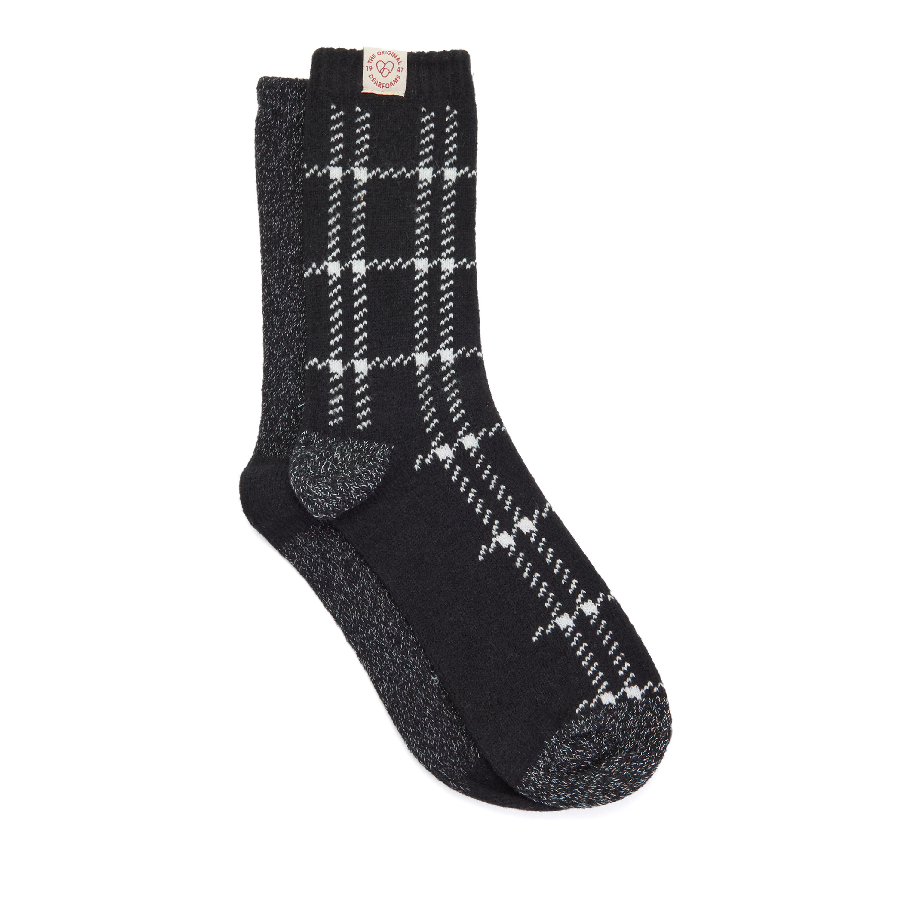 Ladies Grid Cozy Crew Sock 2 Pack