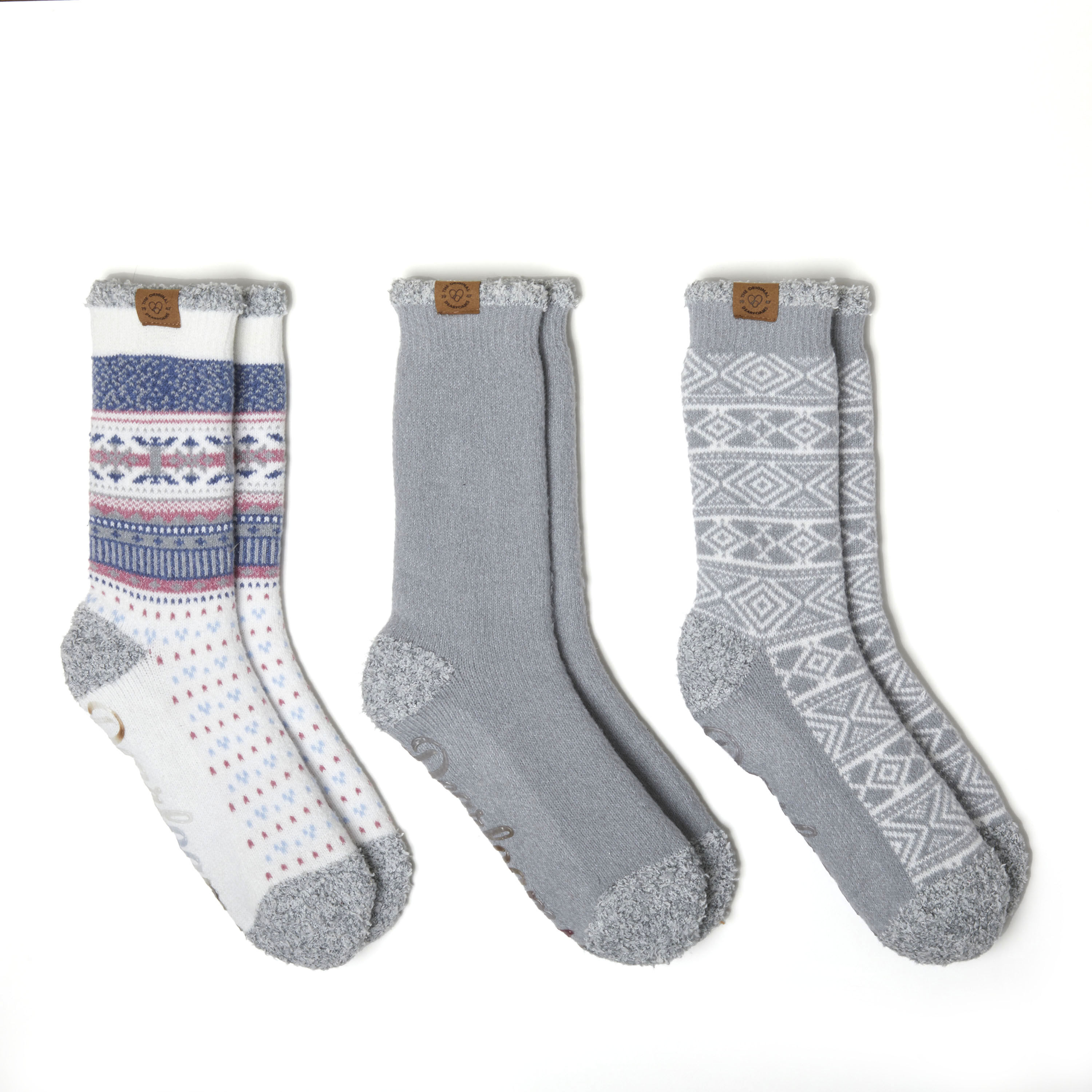 Women s Fair Isle Lounge Slipper Socks 3 pack