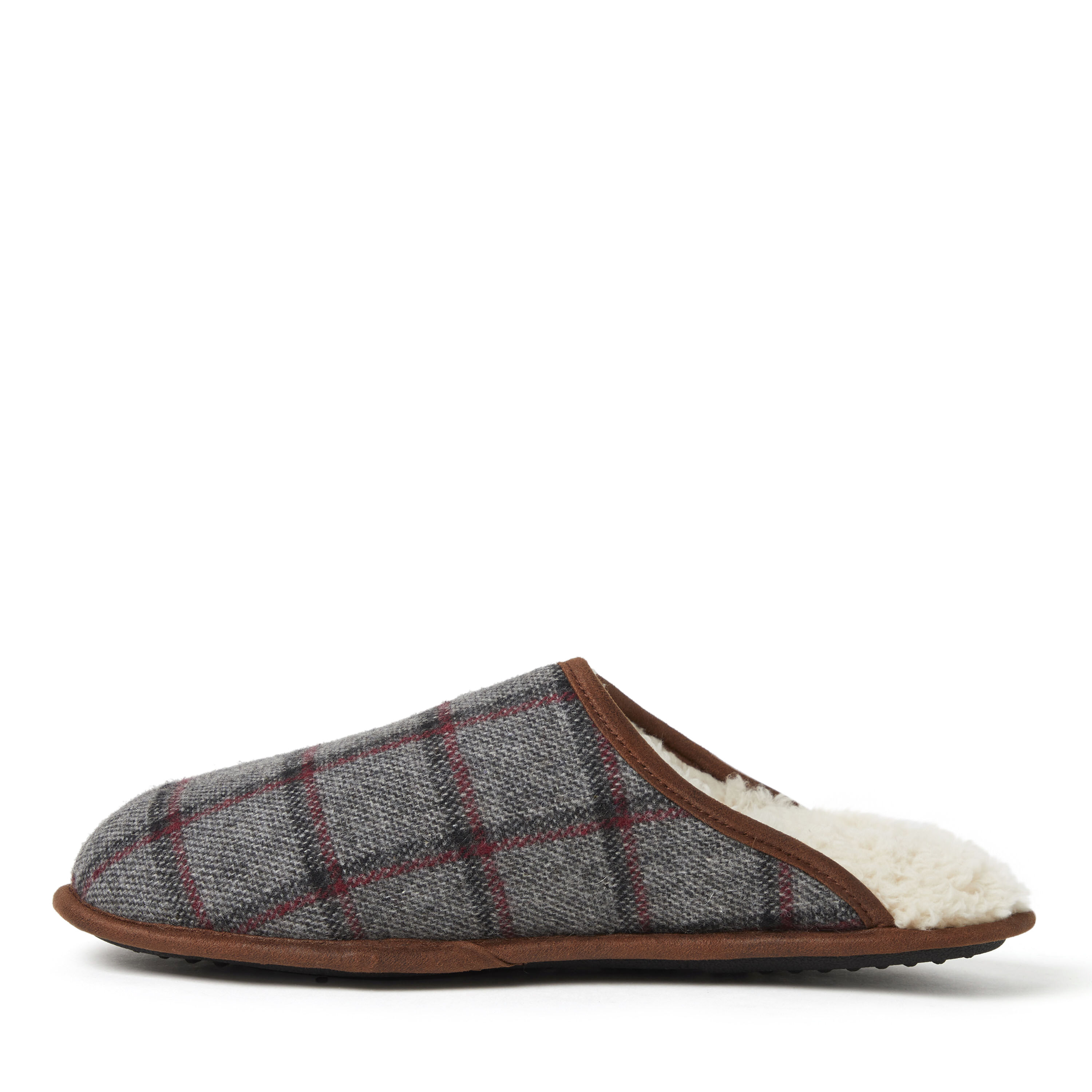 Men's Riley Woven Plaid Scuff Slipper