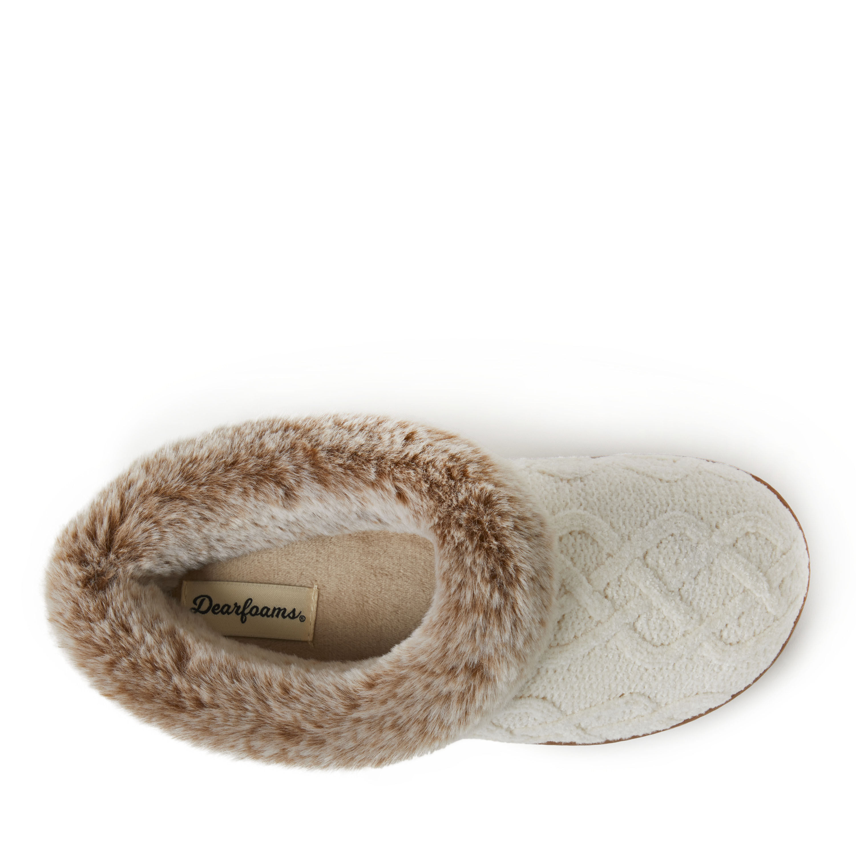 Women's dearfoams chenille knit clog slippers outlet