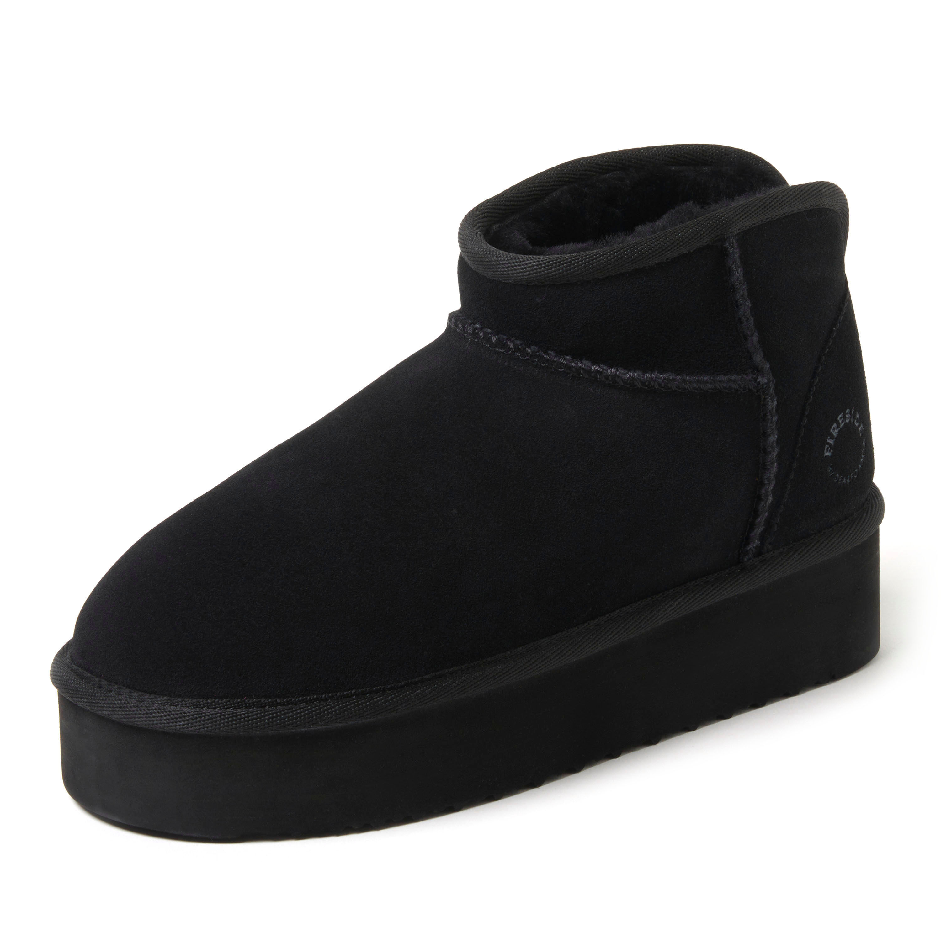 Women's Fireside by Dearfoams Kingston Genuine Shearling Platform Bootie