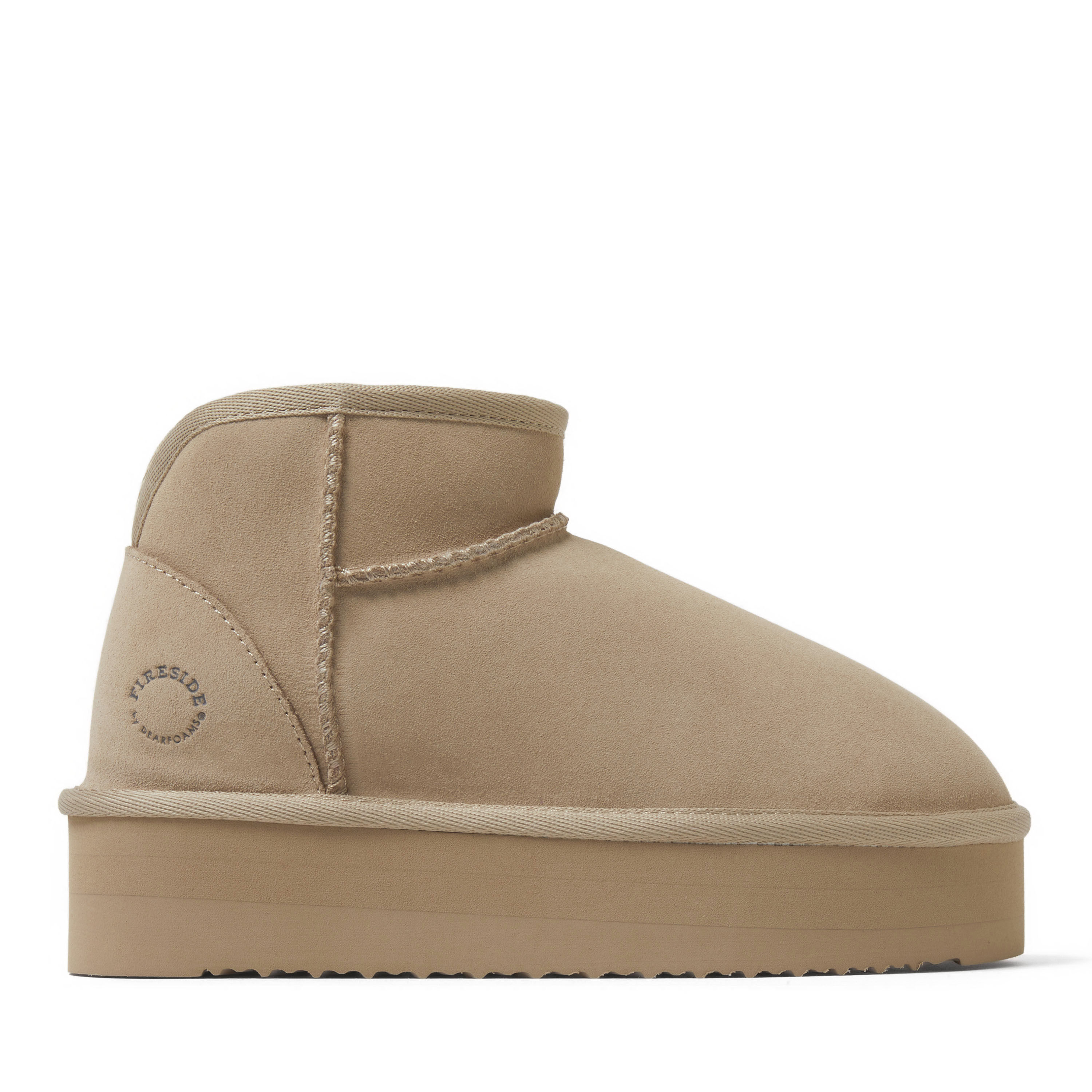 Women's Fireside by Dearfoams Kingston Genuine Shearling Platform Bootie