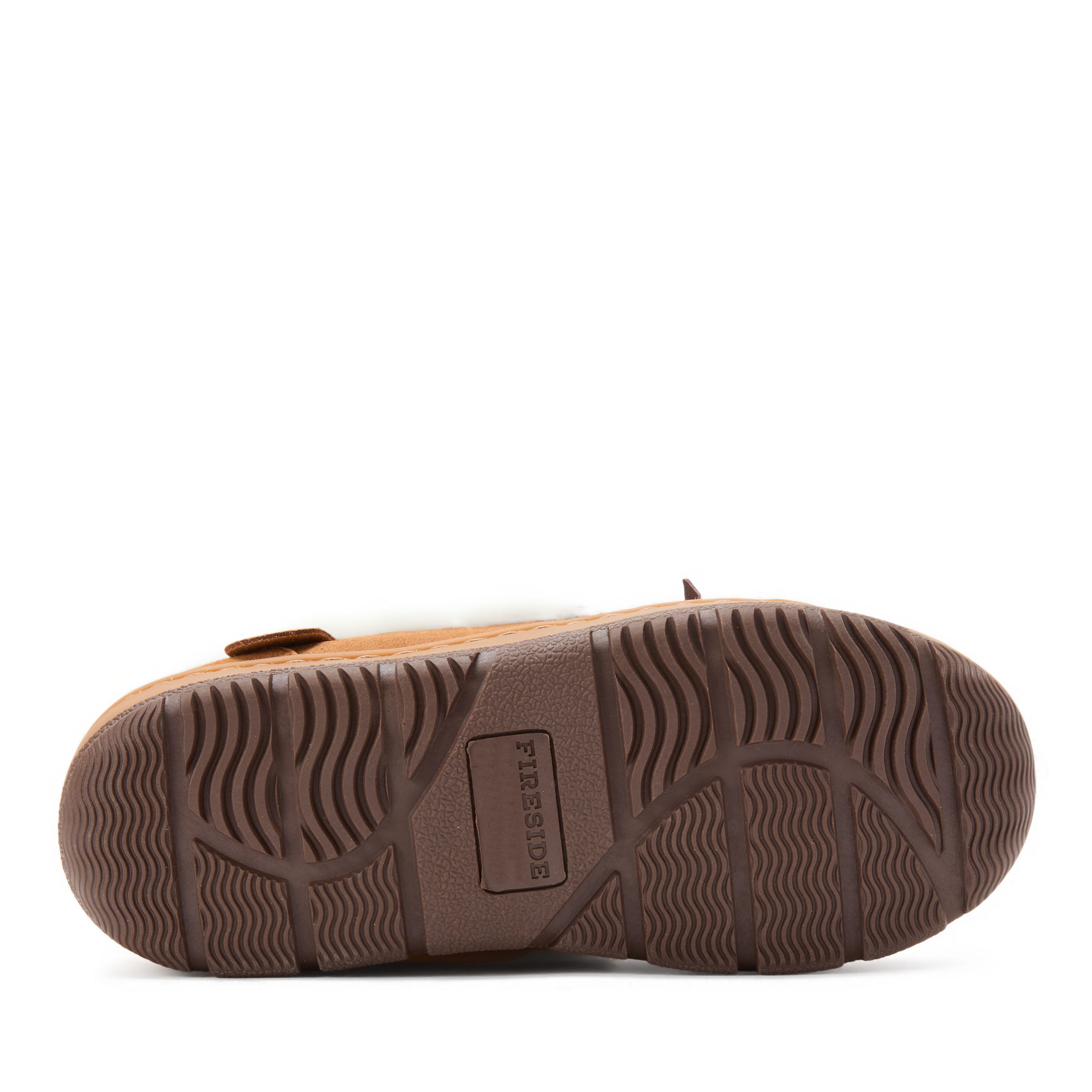 Women's Fireside by Dearfoams Gladstone Genuine Shearling Moc With Stitching