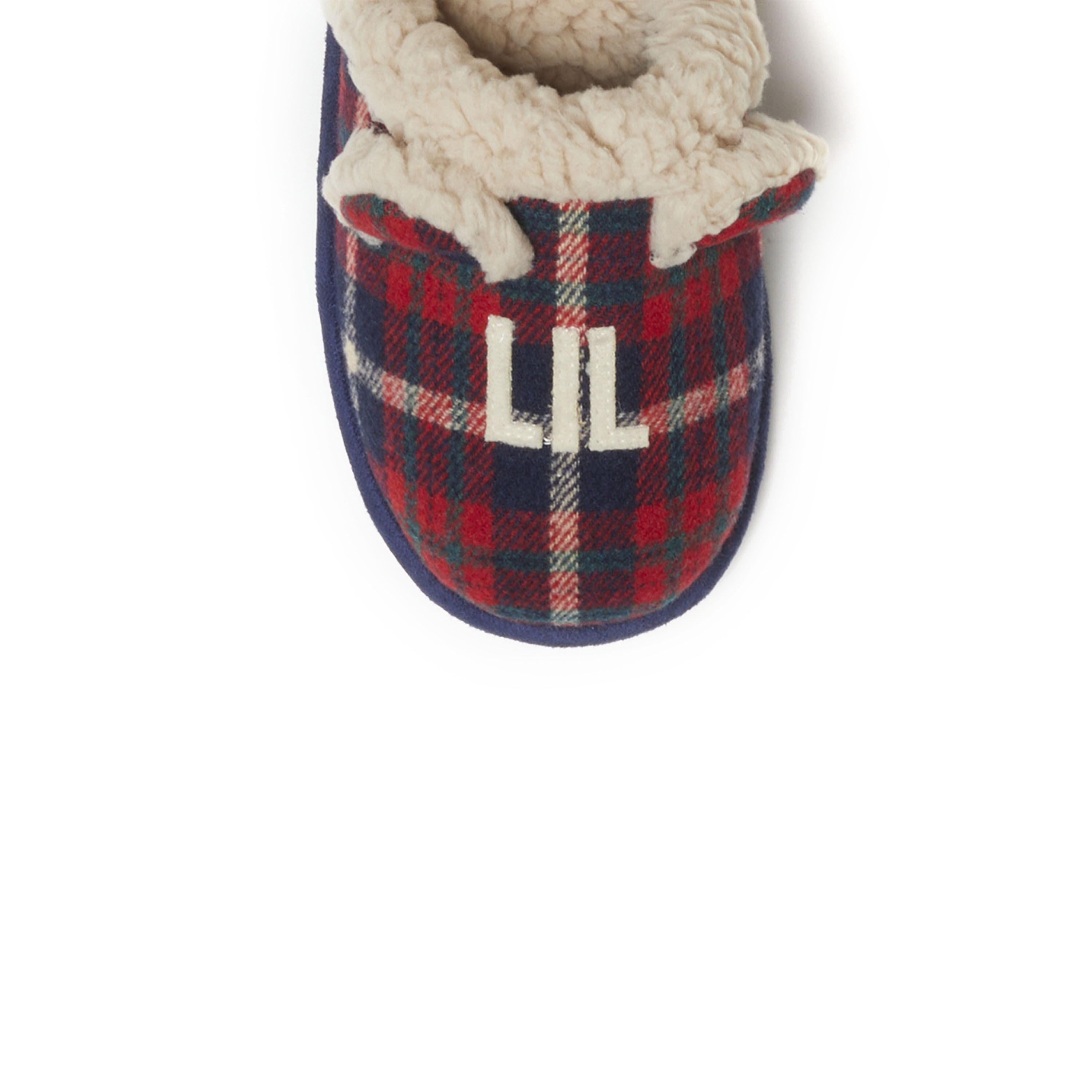Kids Lil Bear Plaid Scuff