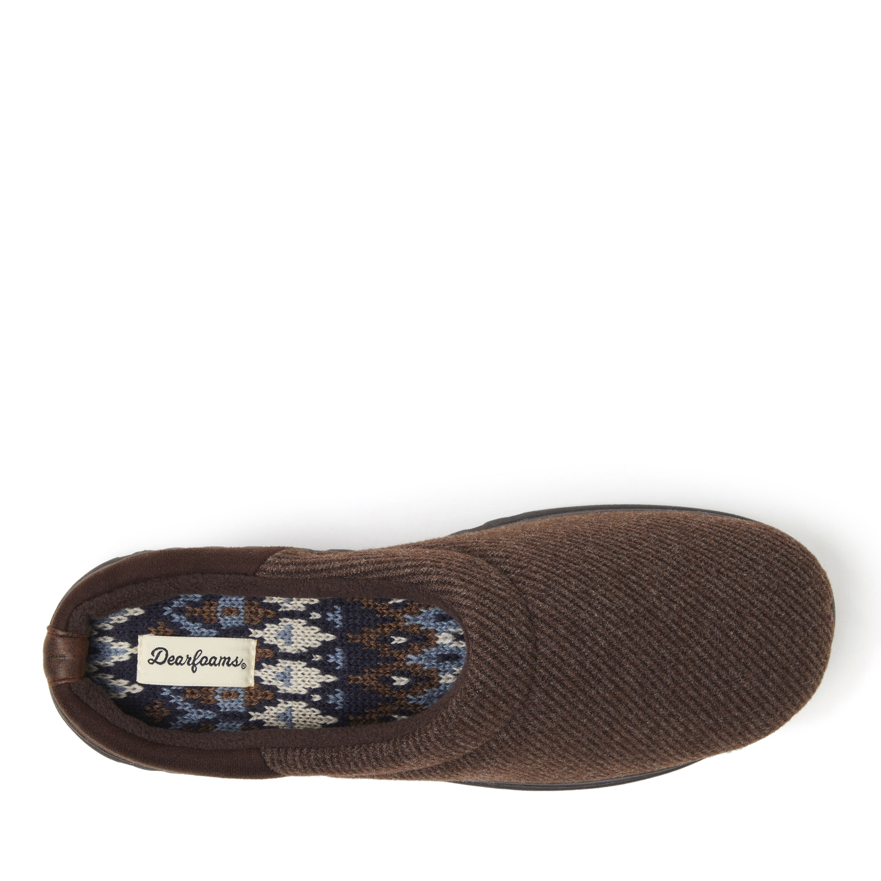 Men's Steven Woven Clog with Fairisle Footbed Slipper
