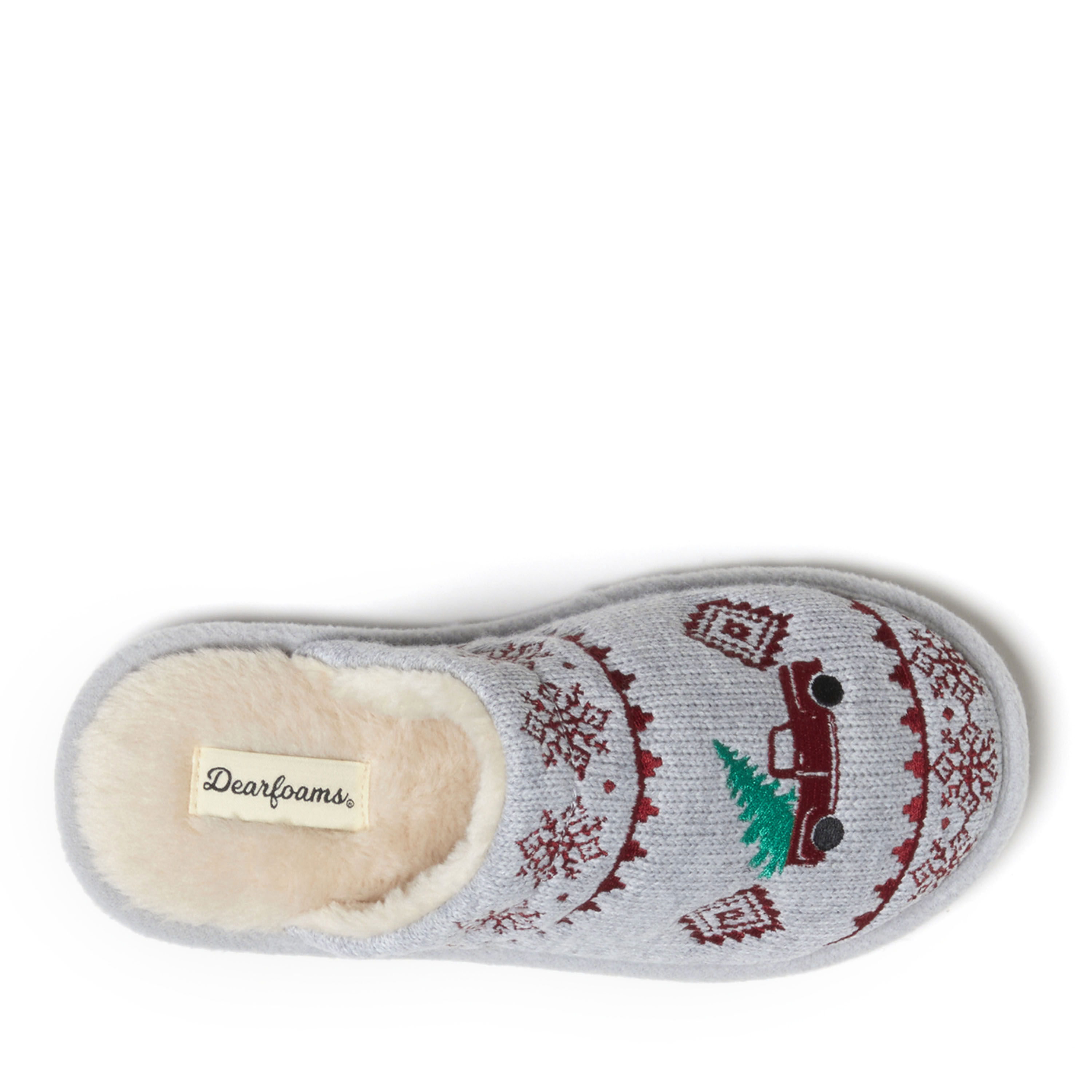 Women's Novelty Knit Scuff With Eyemask