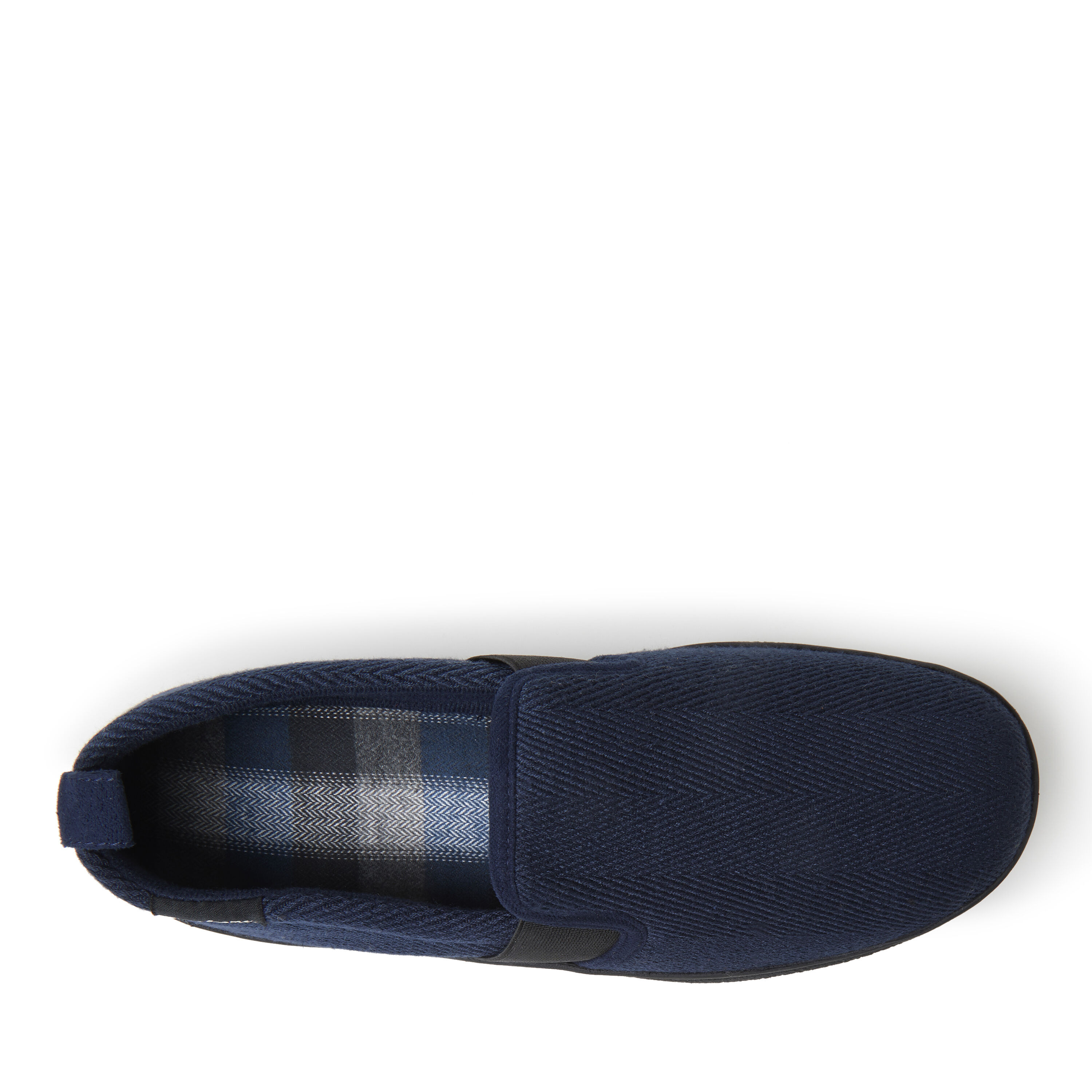 Men's dearfoams herringbone closed back slippers clearance
