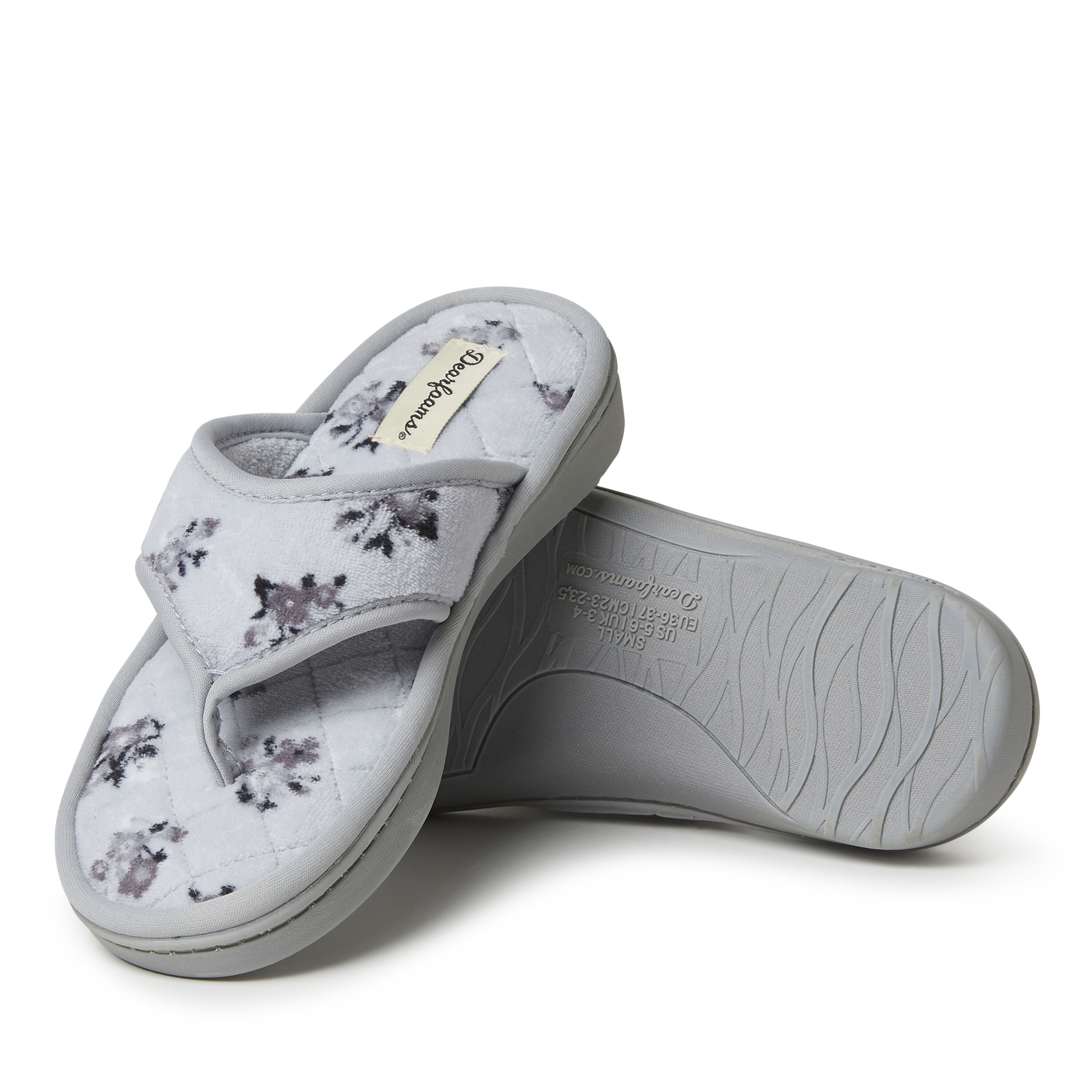 Dearfoams women's store terry thong slippers
