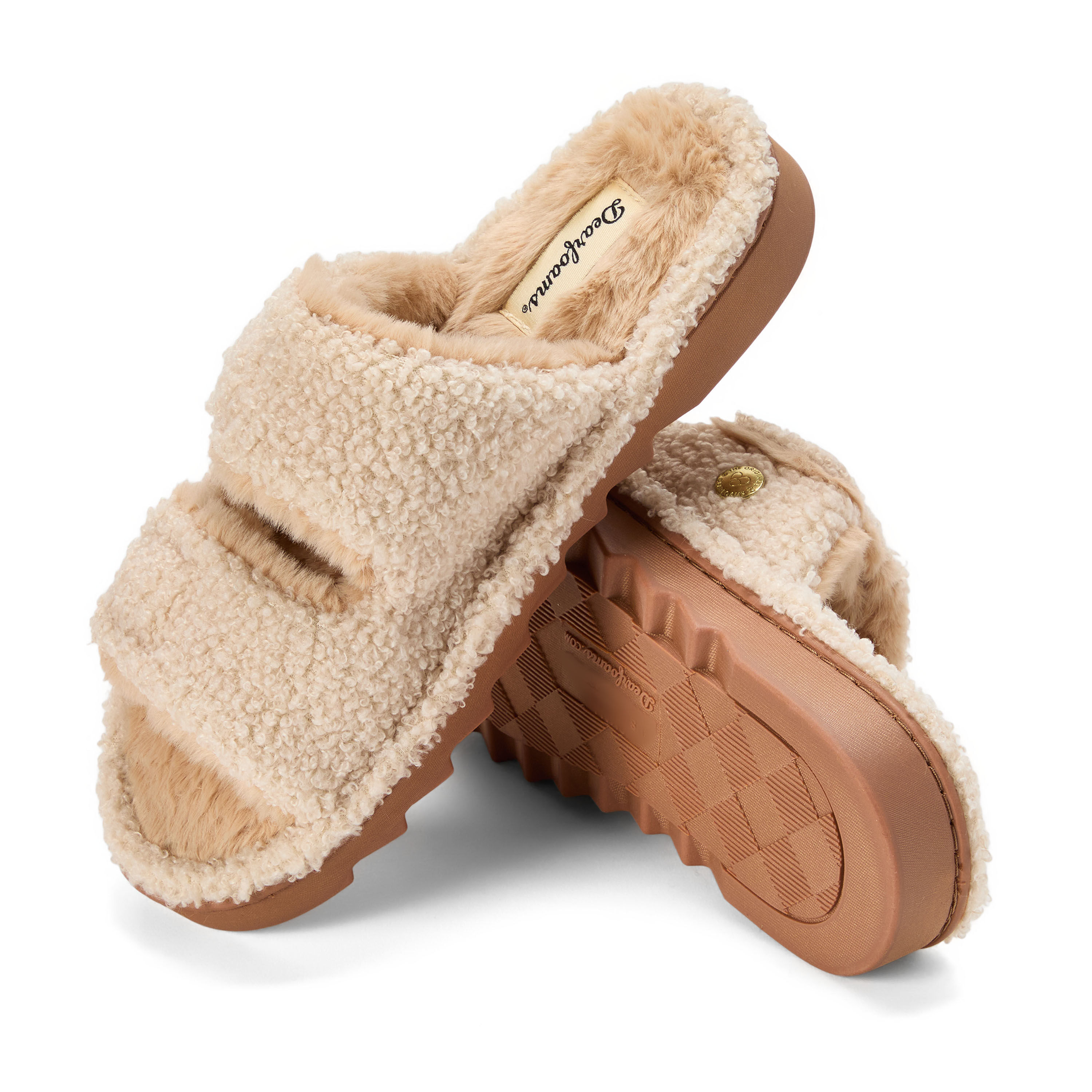 Women's Regina Teddy Double Band Slide